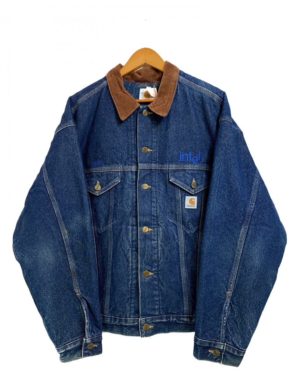 USA製 80s~90s Carhartt Blanket Lined Denim Jacket 青 L カーハート 