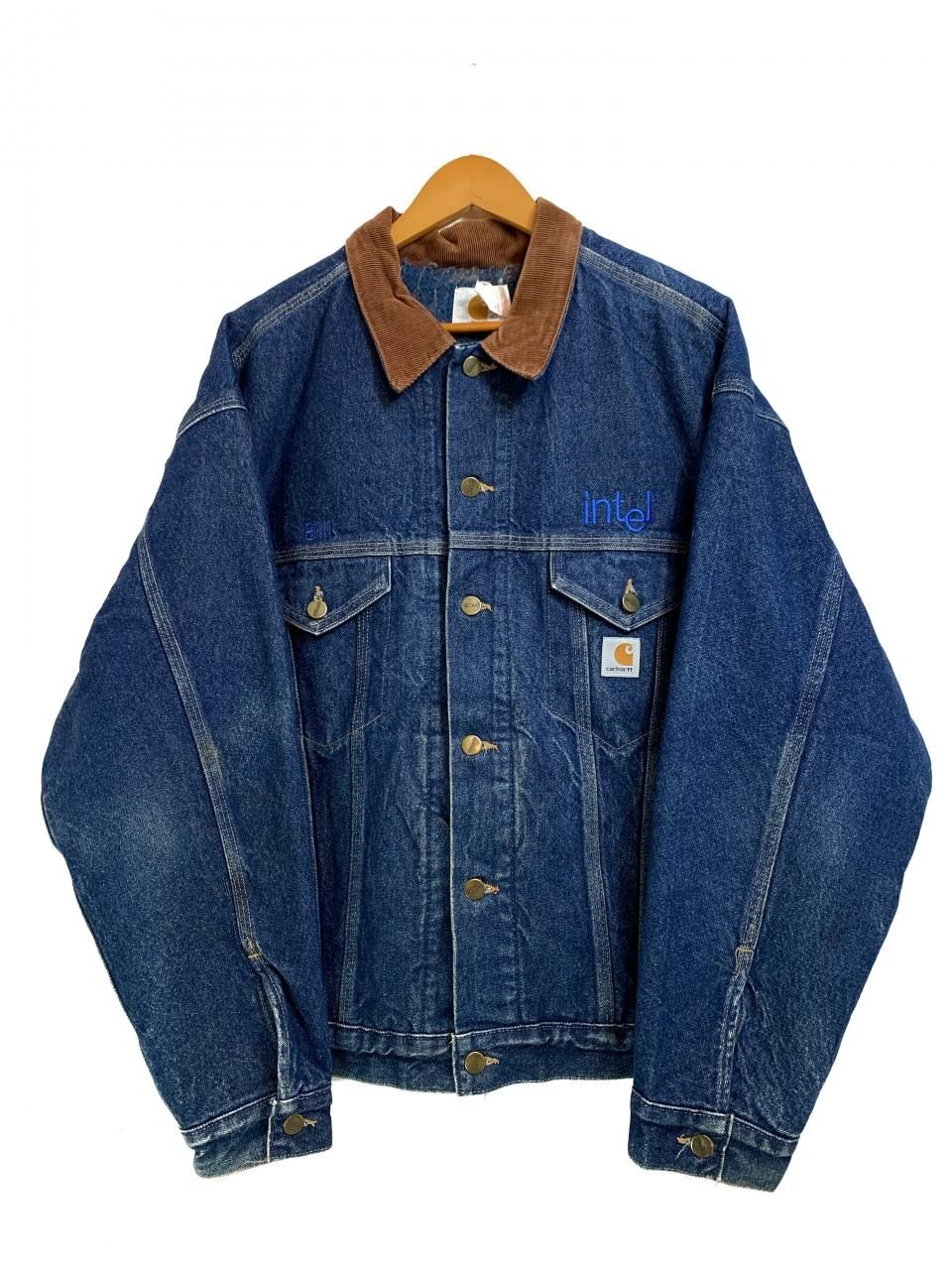 USA製 s~s Carhartt Blanket Lined Denim Jacket 青 L カーハート