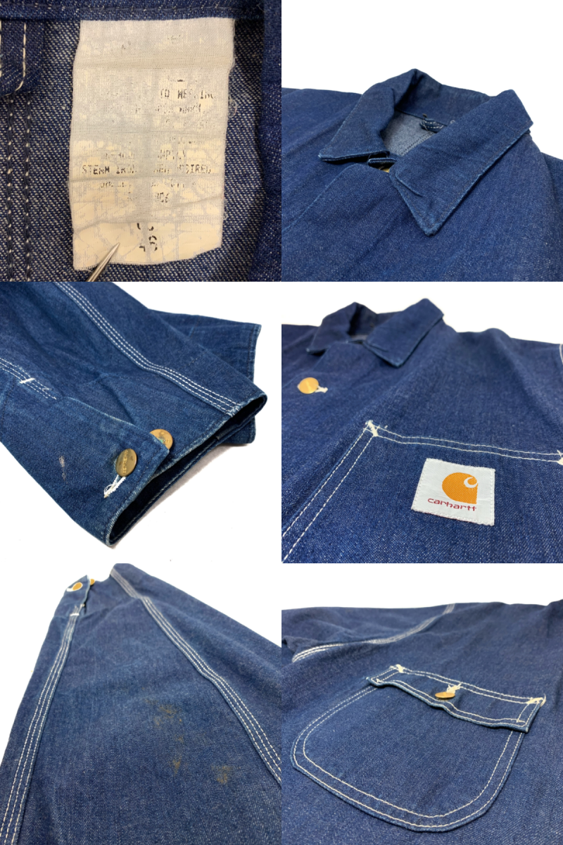 USA製 80s～90s Carhartt Denim Coverall 紺 46 カーハート 