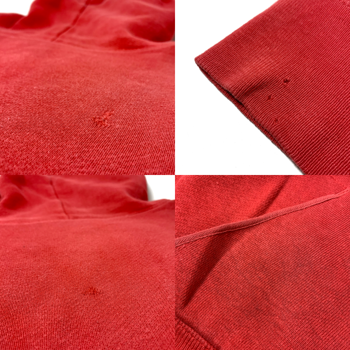 60s Double Face 2 Tone Rib Sweat Hoodie 赤 XL相当 vintage 60s Double Face 2 Tone Rib Sweat Hoodie 赤 XL相当 vintage