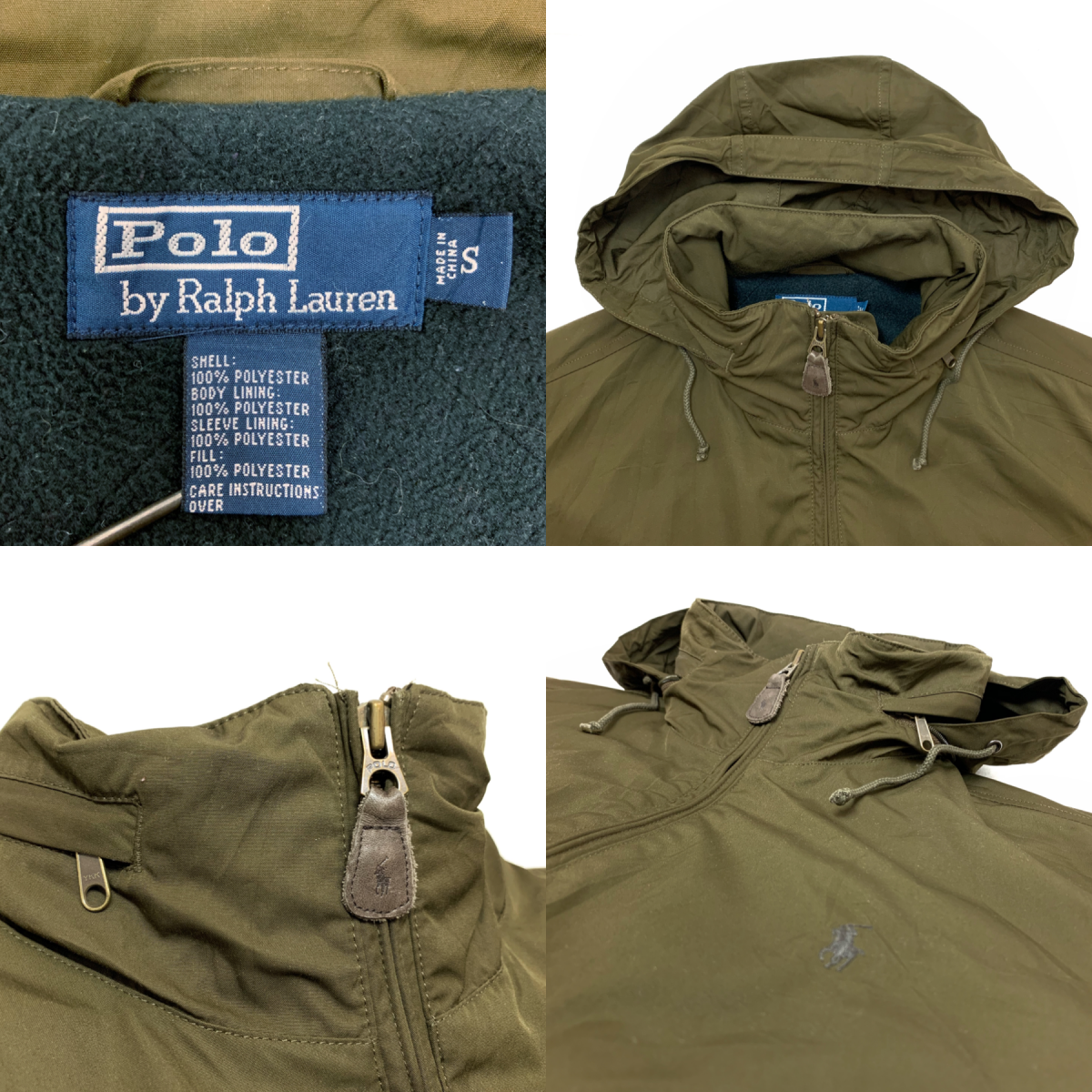 Polo Ralph Lauren Fleece Lining Logo Nylon Jacket オリーブ S ポロラルフローレン ナイロンジャケット  裏地フリース ロゴ 刺繍 緑 オリーブ - NEWJOKE ONLINE STORE