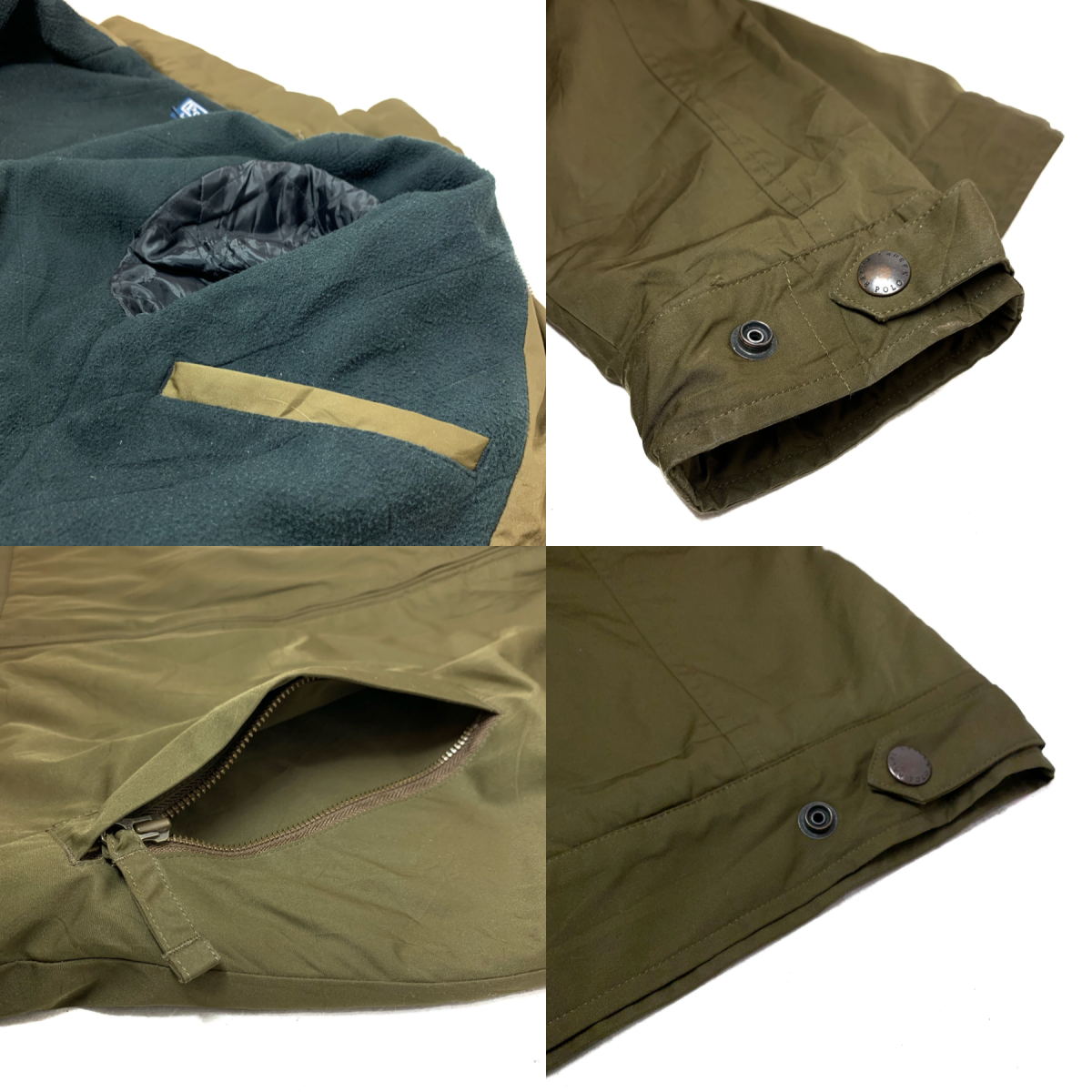 Polo Ralph Lauren Fleece Lining Logo Nylon Jacket オリーブ S Polo Ralph Lauren Fleece Lining Logo Nylon Jacket オリーブ S