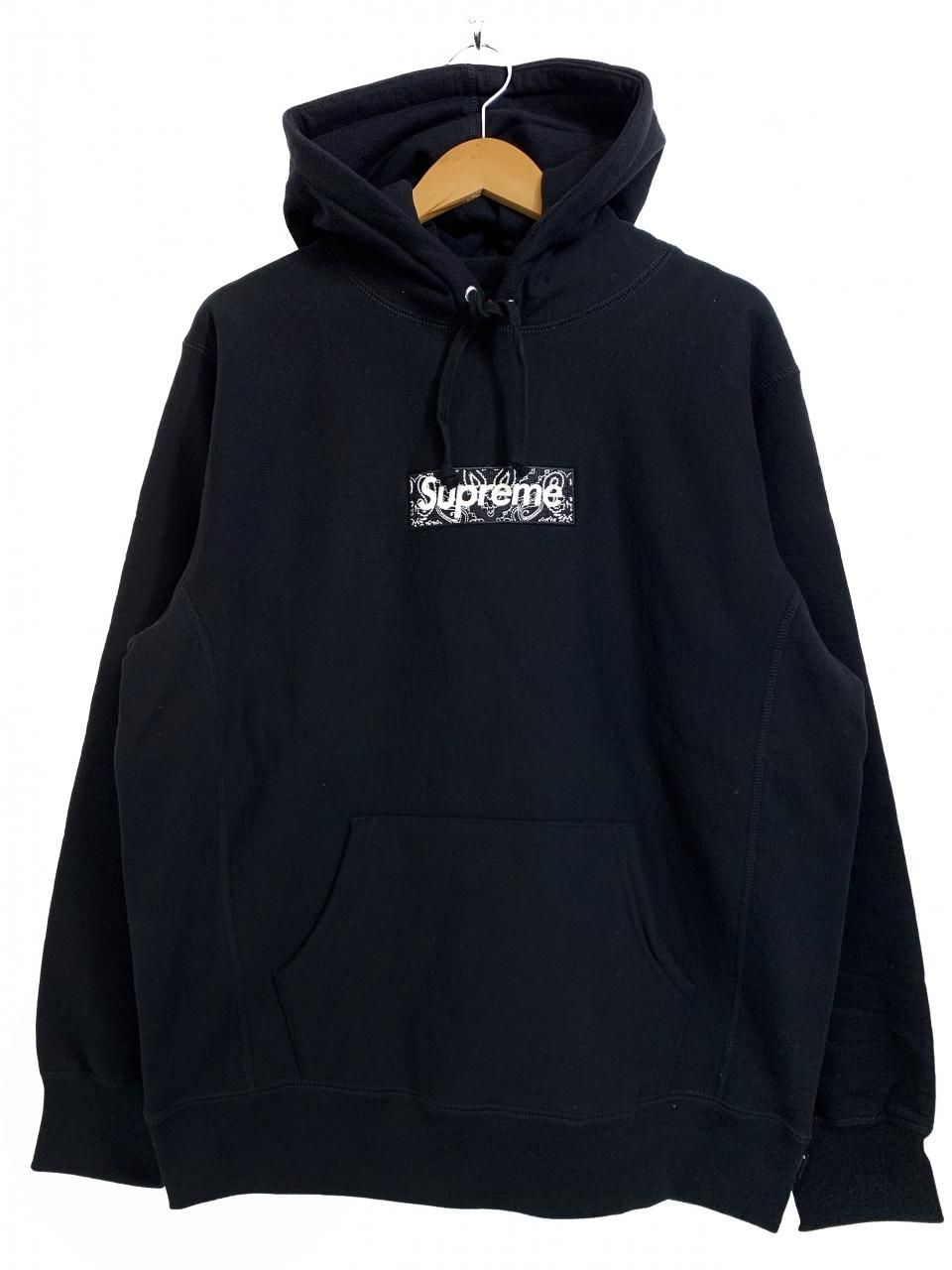 19AW SUPREME Bandana Box Logo Hooded Sweatshirt 黒 L シュプリーム バンダナ ボックスロゴ パーカー  フーディー プルオーバー ブラック 2019秋冬 - NEWJOKE ONLINE STORE