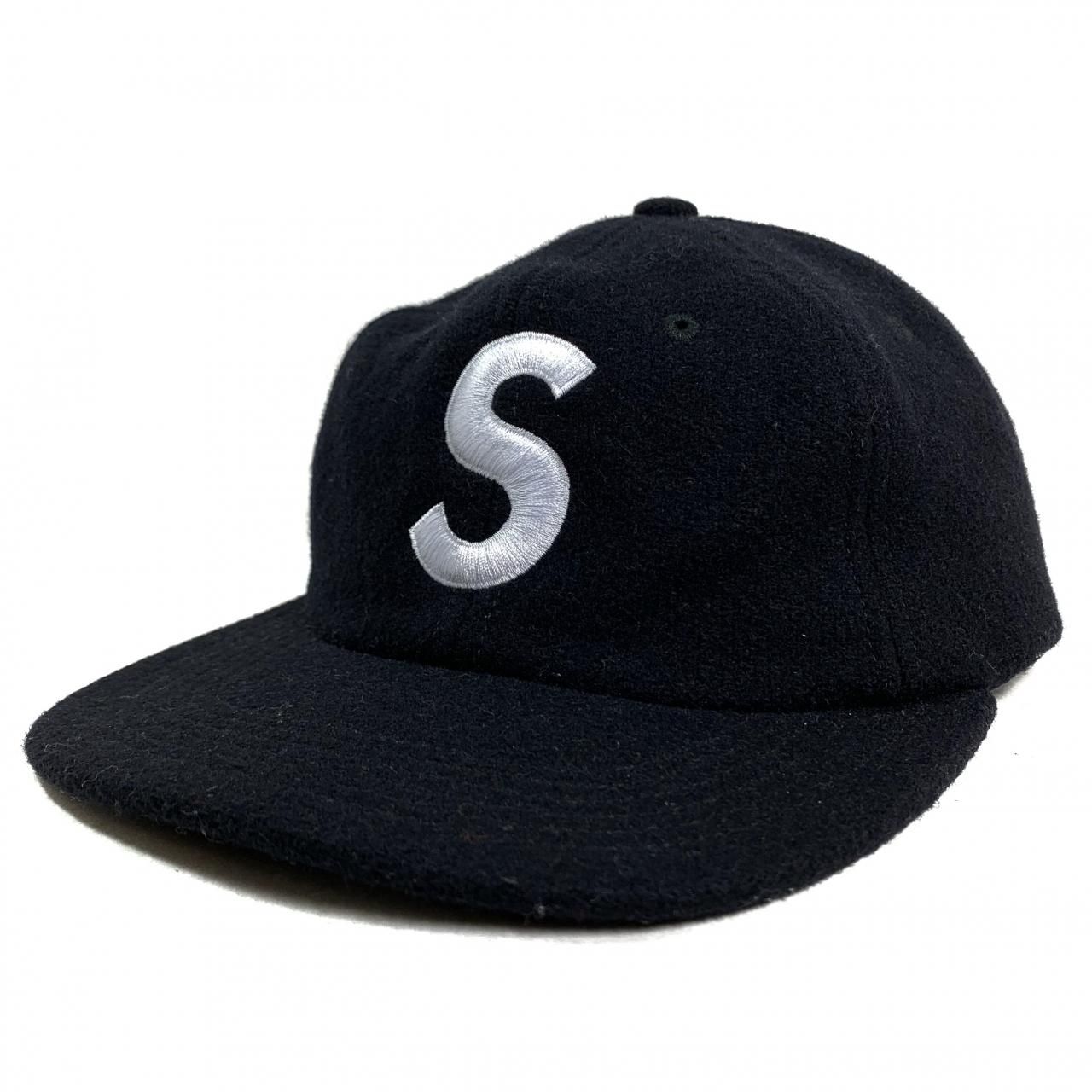 15AW SUPREME Wool S Logo 6-Panel Cap 黒 シュプリーム Sロゴ ウール ...