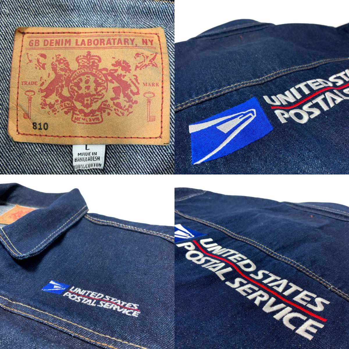 90s USPS Logo Denim Jacket 紺 L アメリカ合衆国郵便公社 90s USPS Logo Denim Jacket 紺 L アメリカ合衆国郵便公社