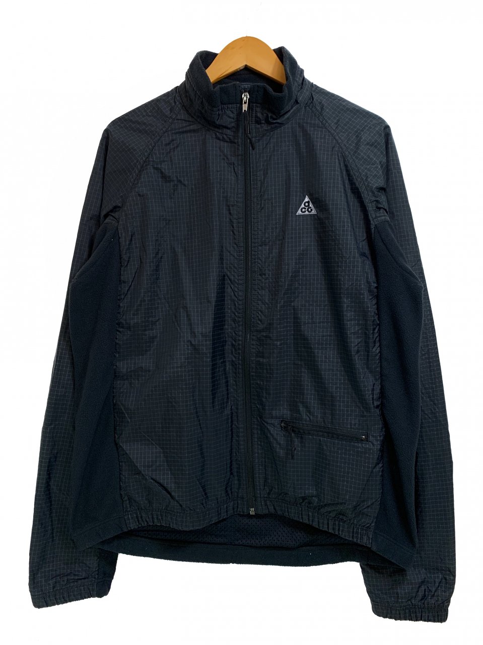 90s NIKE ACG Fleece Switching Logo Nylon Jacket 黒 L ナイキ 
