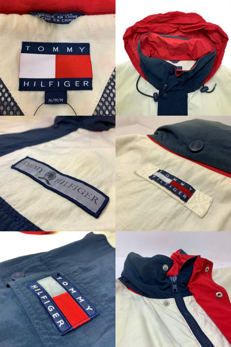 90s TOMMY HILFIGER Logo Nylon Jacket トリコロール M トミー 90s TOMMY HILFIGER Logo Nylon Jacket トリコロール M トミー