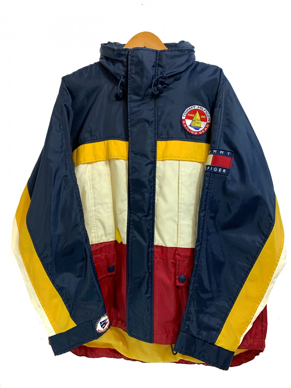 90s HILFIGER "SAILING GEAR" Nylon Sailing Jacket M トミーヒルフィガー セーリングギア セーリングジャケット ナイロンジャケット NEWJOKE ONLINE STORE