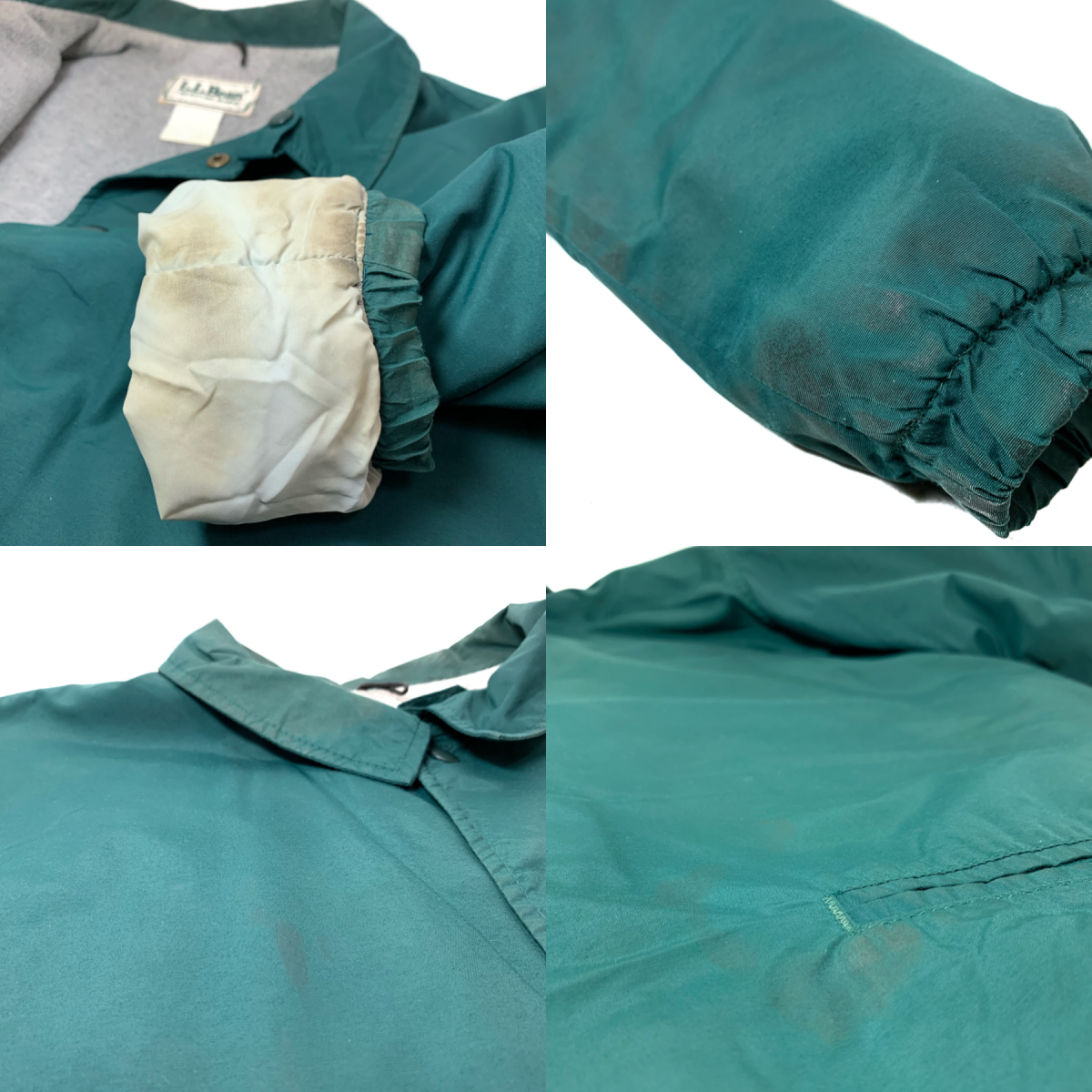 80s~90s L.L.Bean Fleece Lining Nylon Coach Jacket 緑 XL 80s~90s L.L.Bean Fleece Lining Nylon Coach Jacket 緑 XL