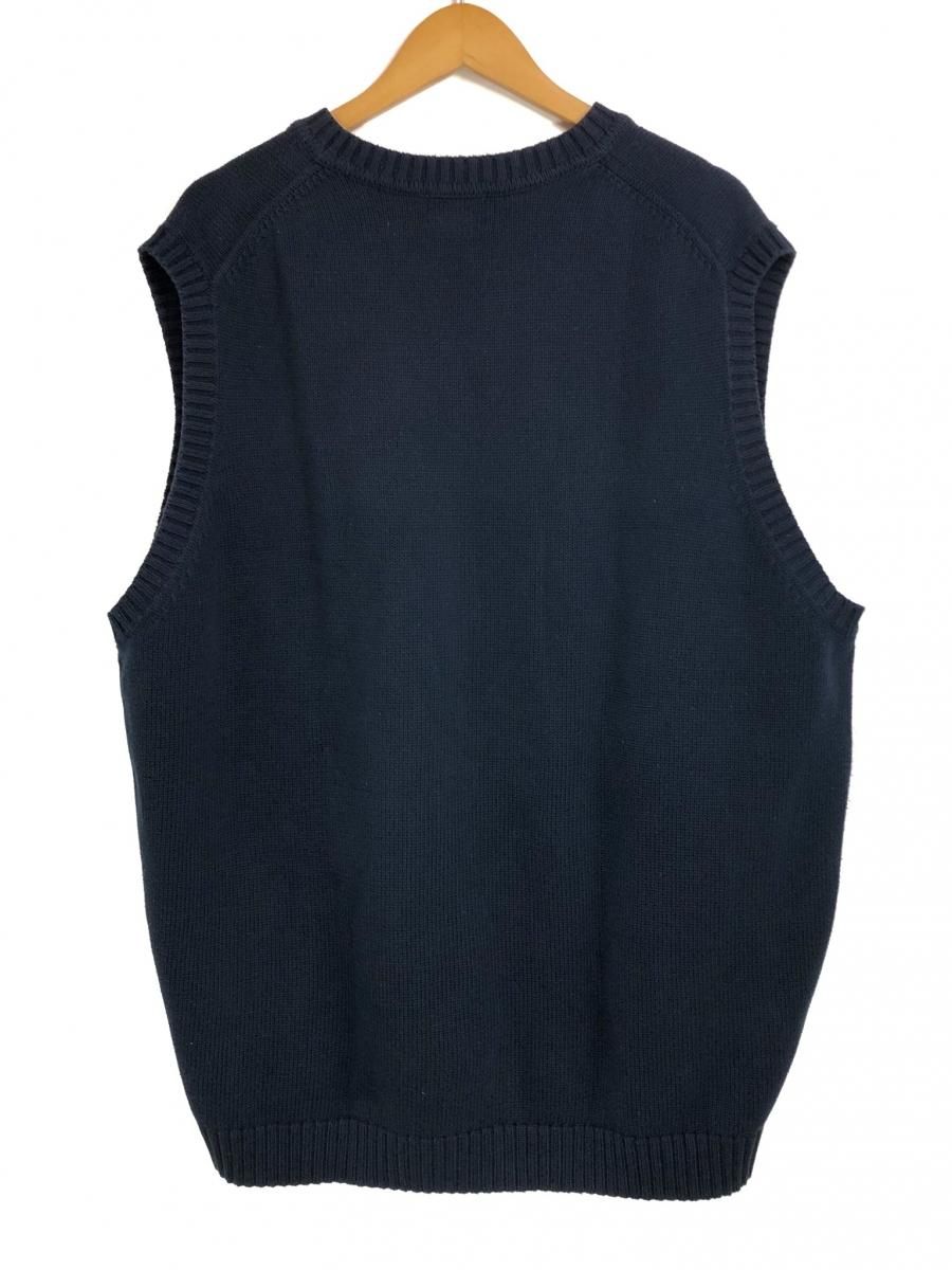 00s L.L.Bean V-Neck Cotton Knit Vest 紺 XXL-TALL エルエルビーン ...