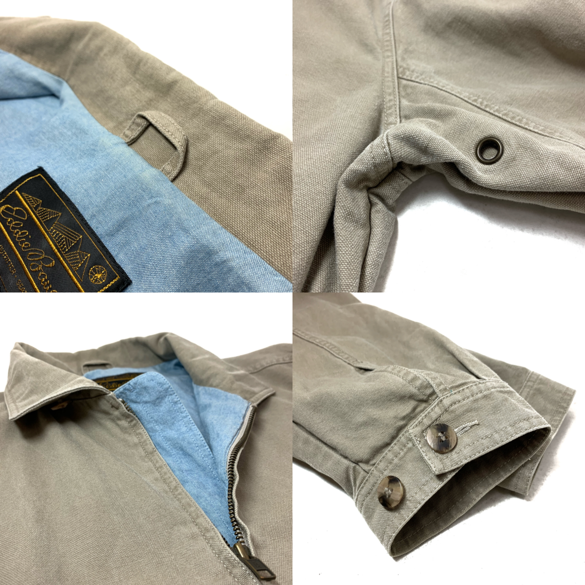 80s Eddie Bauer Cotton Drizzler Jacket カーキ M 黒タグ 80s Eddie Bauer Cotton Drizzler Jacket カーキ M 黒タグ