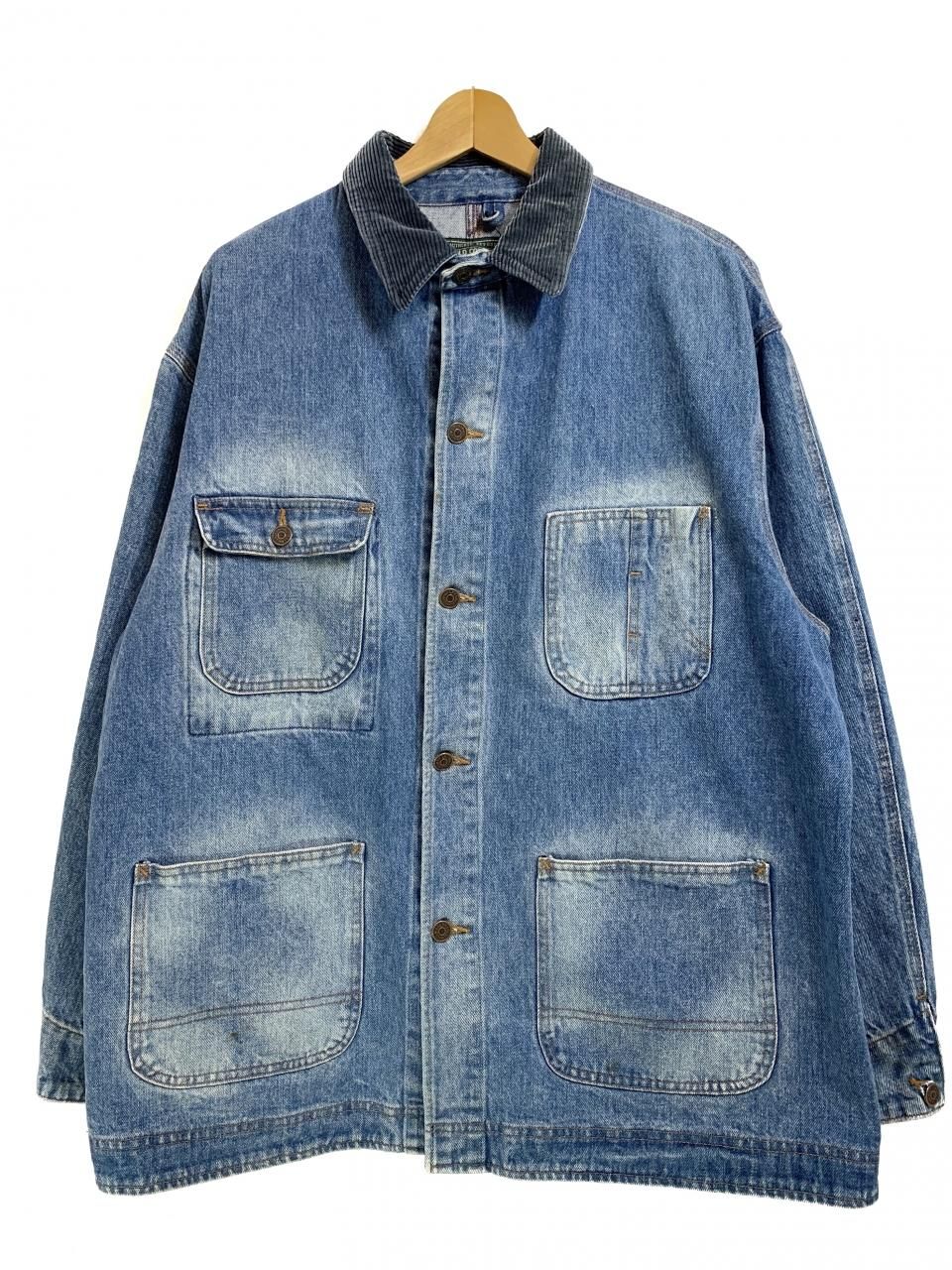 USA製 90s POLO COUNTRY Denim Coverall 薄青 L ポロカントリー ...