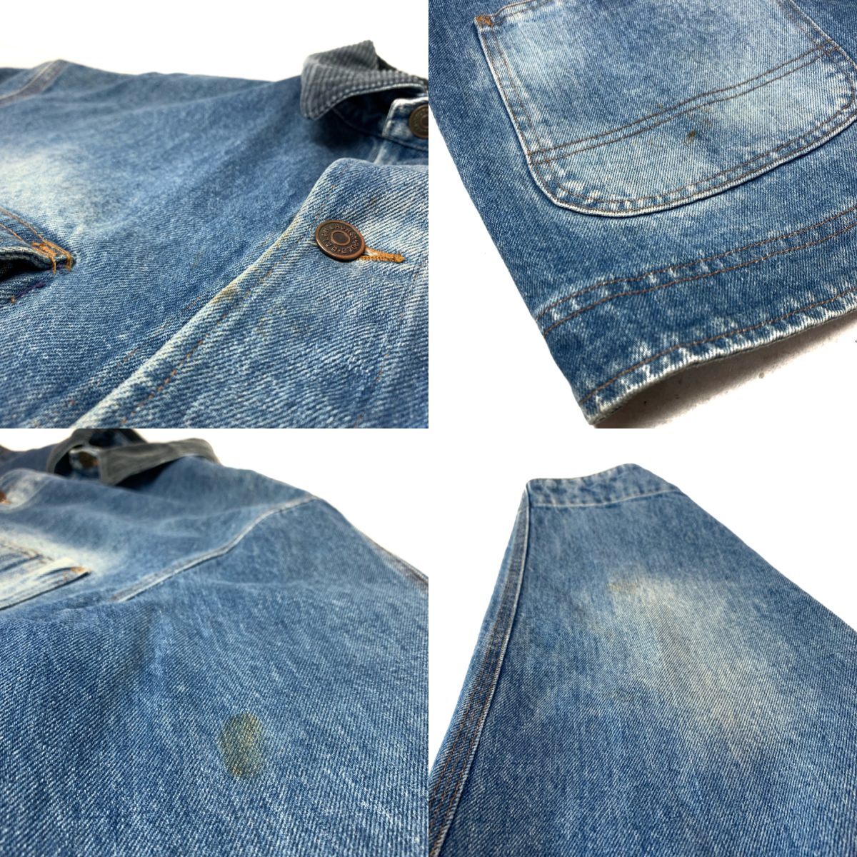 USA製 90s POLO COUNTRY Denim Coverall 薄青 L ポロカントリー USA製 90s POLO COUNTRY Denim Coverall 薄青 L ポロカントリー