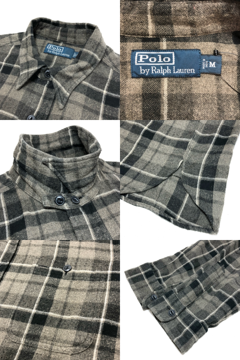 Polo Ralph Lauren Check Flannel L/S Shirt チャコールグレー黒 Polo Ralph Lauren Check Flannel L/S Shirt チャコールグレー黒
