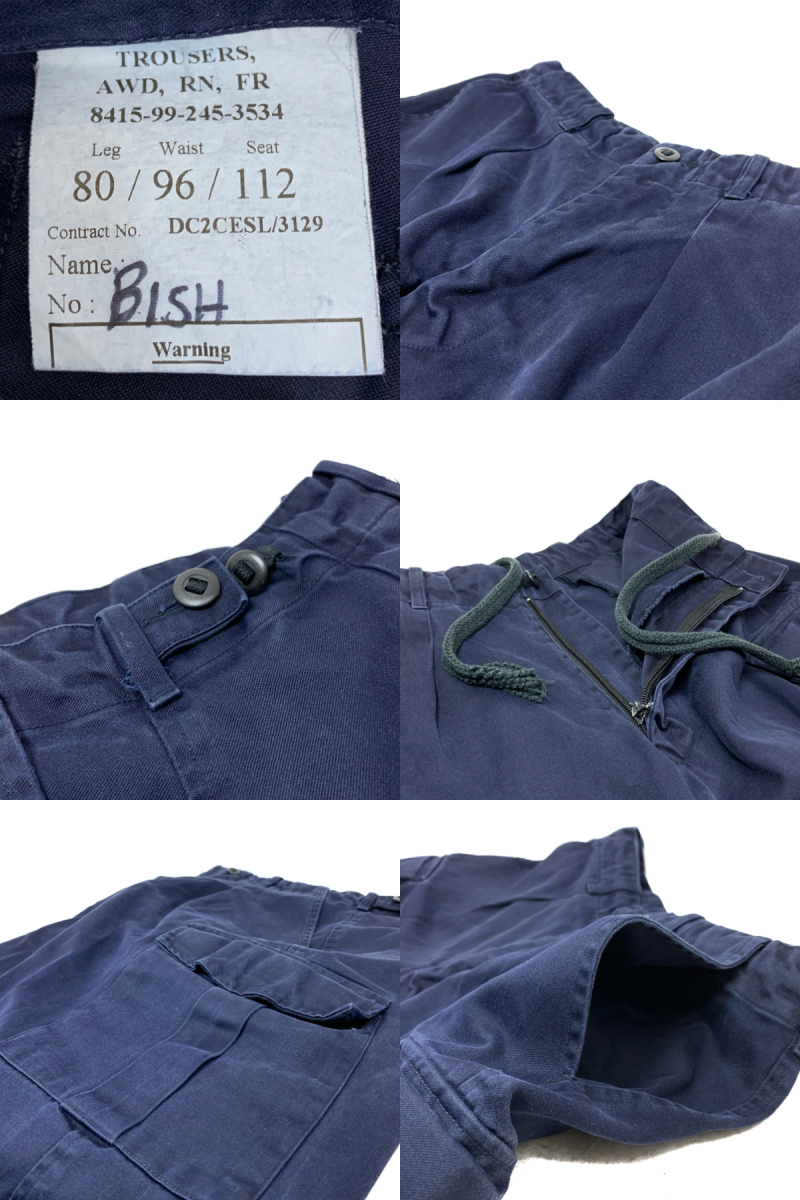 90s~00s ROYAL NAVY Cargo Pants 紺 W35×L30 イギリス海軍 90s~00s ROYAL NAVY Cargo Pants 紺 W35×L30 イギリス海軍