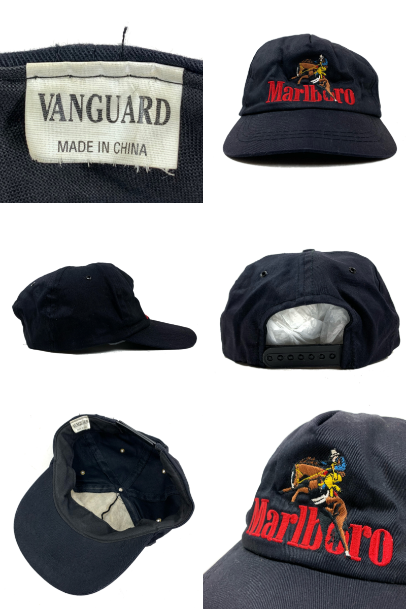 90s Marlboro Logo 5 Panel Cap 黒 マルボロ 5パネル キャップ ...