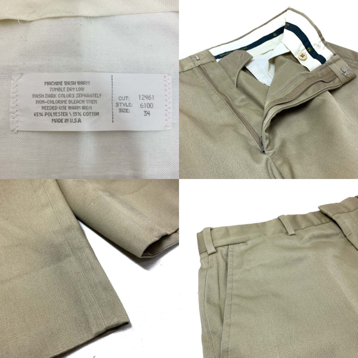 USA製 BROOKS BROTHERS Chino Pants カーキ 34×27 ブルックス USA製 BROOKS BROTHERS Chino Pants カーキ 34×27 ブルックス