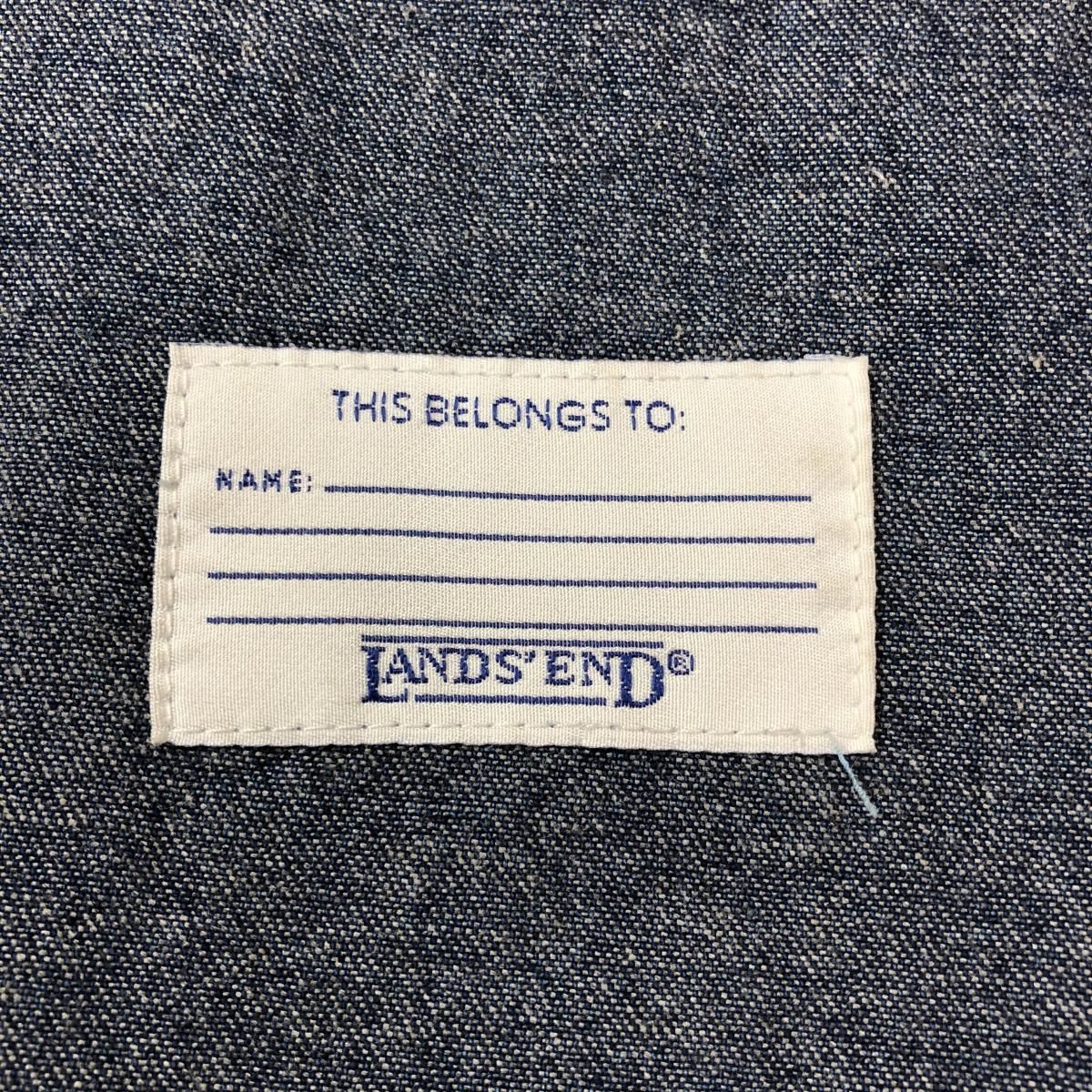 USA製 90s LANDS' END Denim Coverall 青 L ランズエンド デニム