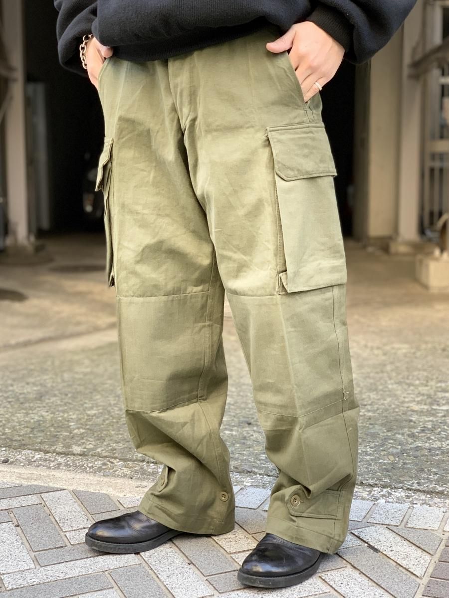 50s FRENCH ARMY M-47 Field Pants オリーブ 21 (W31×L30) フランス軍