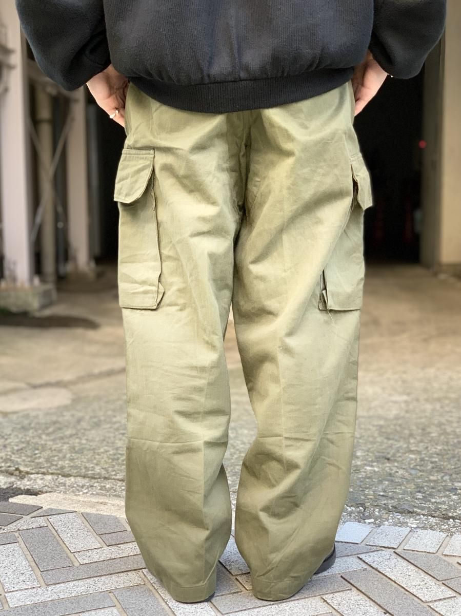 50s FRENCH ARMY M-47 Field Pants オリーブ 21 (W31×L30) フランス軍