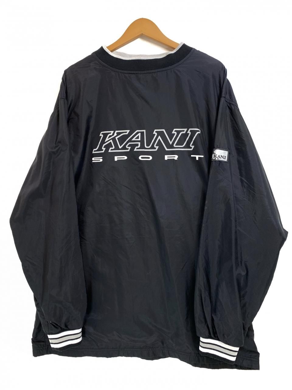 00s KARL KANI SPORT Logo Nylon Pullover Jacket 黒 XL カールカナイ ...