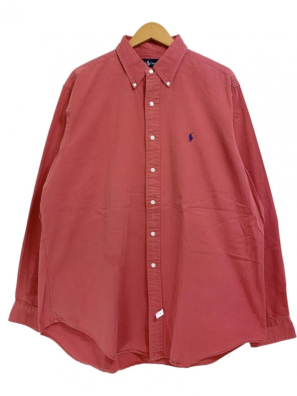 90s Polo Ralph Lauren Cotton BD L/S Shirt ピンク XL ポロ 90s Polo Ralph Lauren Cotton BD L/S Shirt ピンク XL ポロ