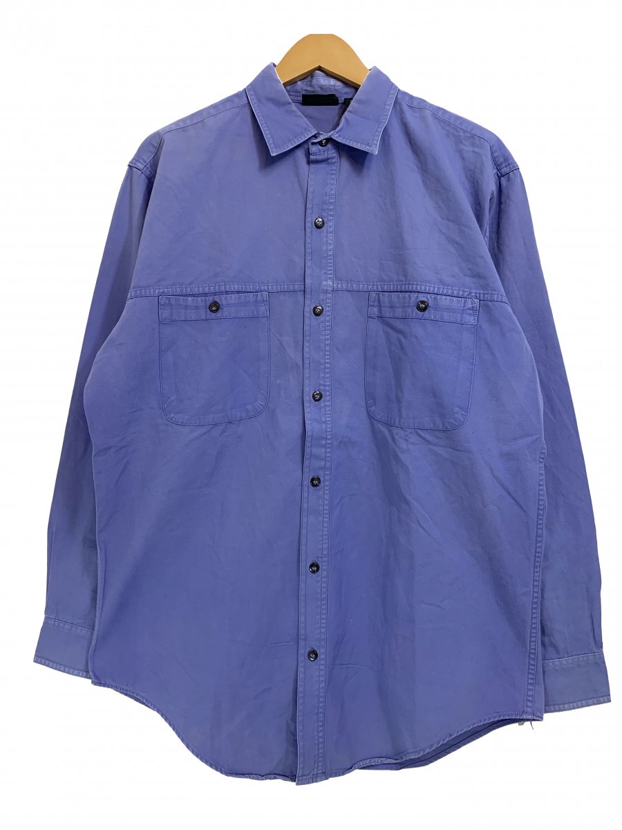 80s~90s patagonia Cotton L/S Shirt 薄紫 M パタゴニア 長袖 シャツ ...