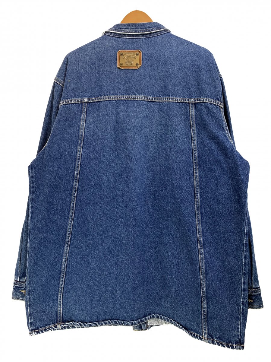 USA製 90s KARL KANI 3D Pocket Denim Shirt 青 L カールカナイ デニムシャツ デニムジャケット Gジャン  立体ポケット ブルー - NEWJOKE ONLINE STORE