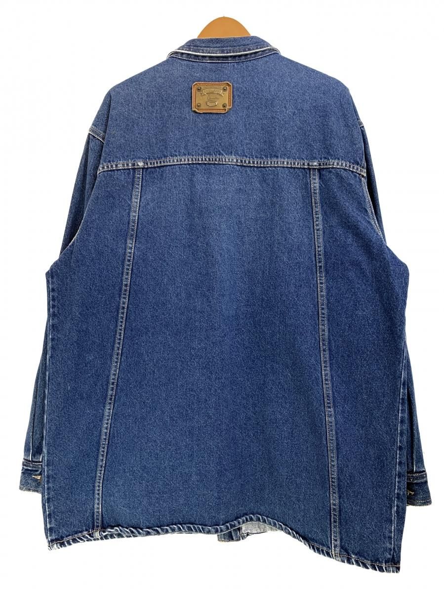 USA製 90s KARL KANI 3D Pocket Denim Shirt 青 L カールカナイ デニム 