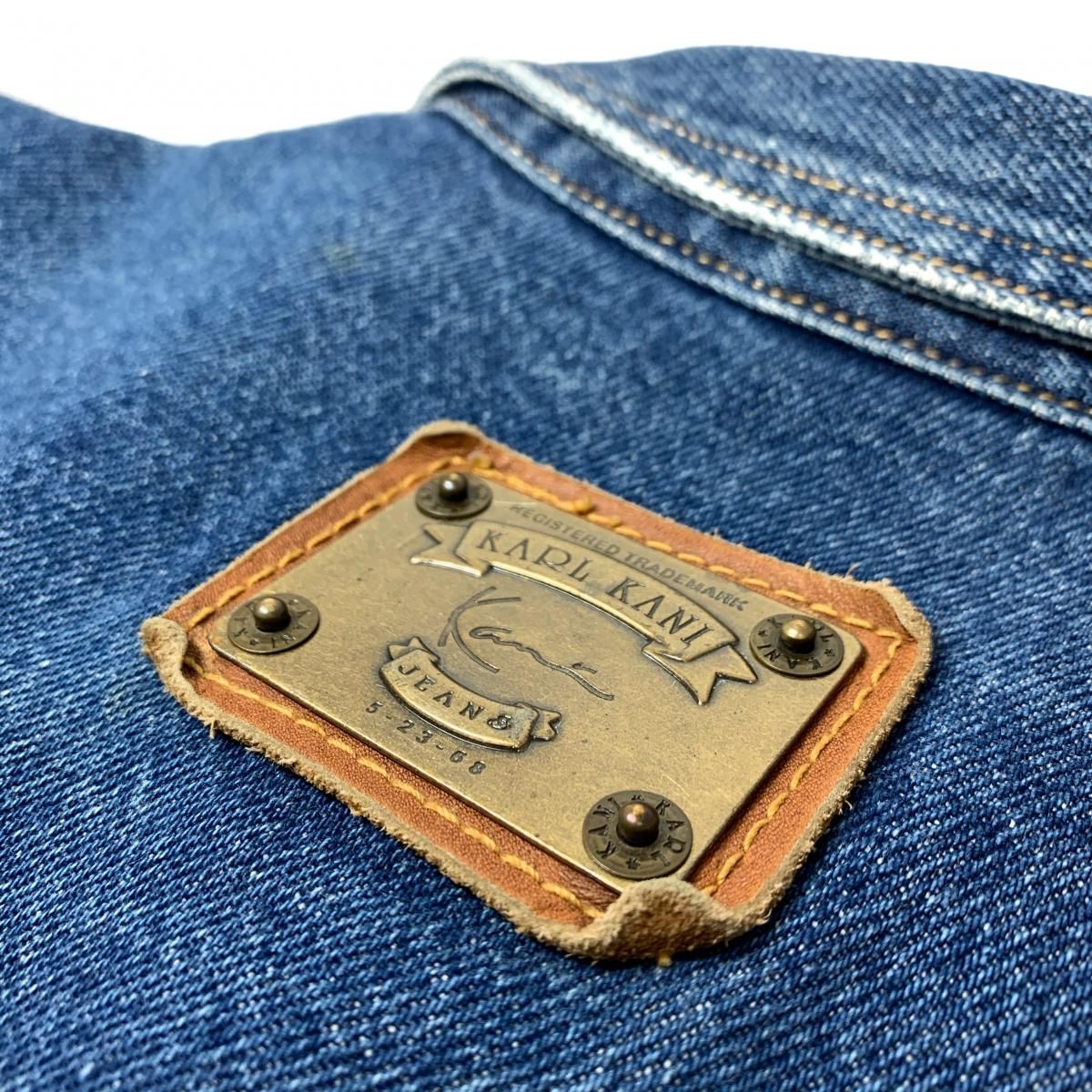 USA製 90s KARL KANI 3D Pocket Denim Shirt 青 L カールカナイ USA製 90s KARL KANI 3D Pocket Denim Shirt 青 L カールカナイ