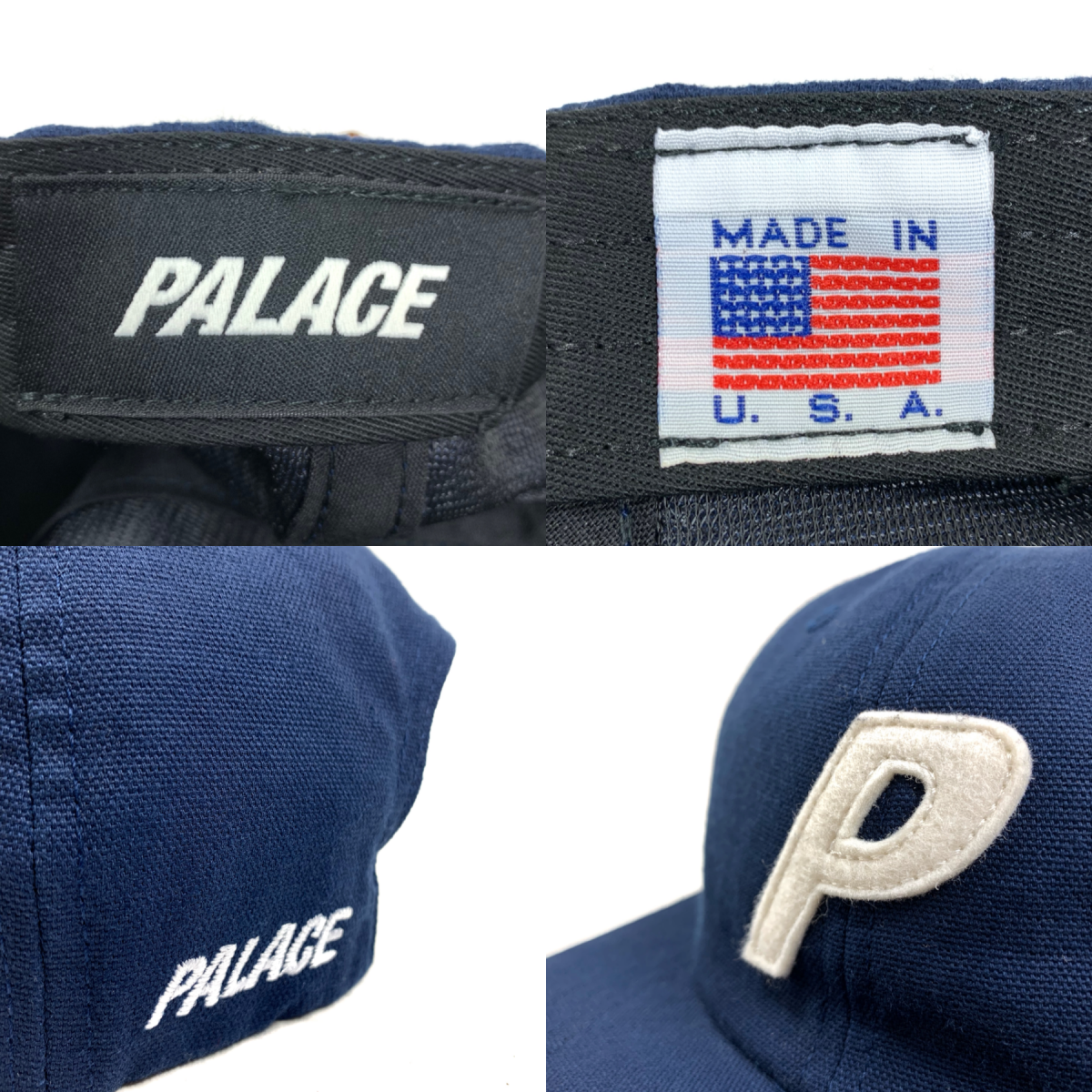 USA製 PALACE P Logo 6 Panel Cap 紺 パレス 6パネル キャップ ロゴ
