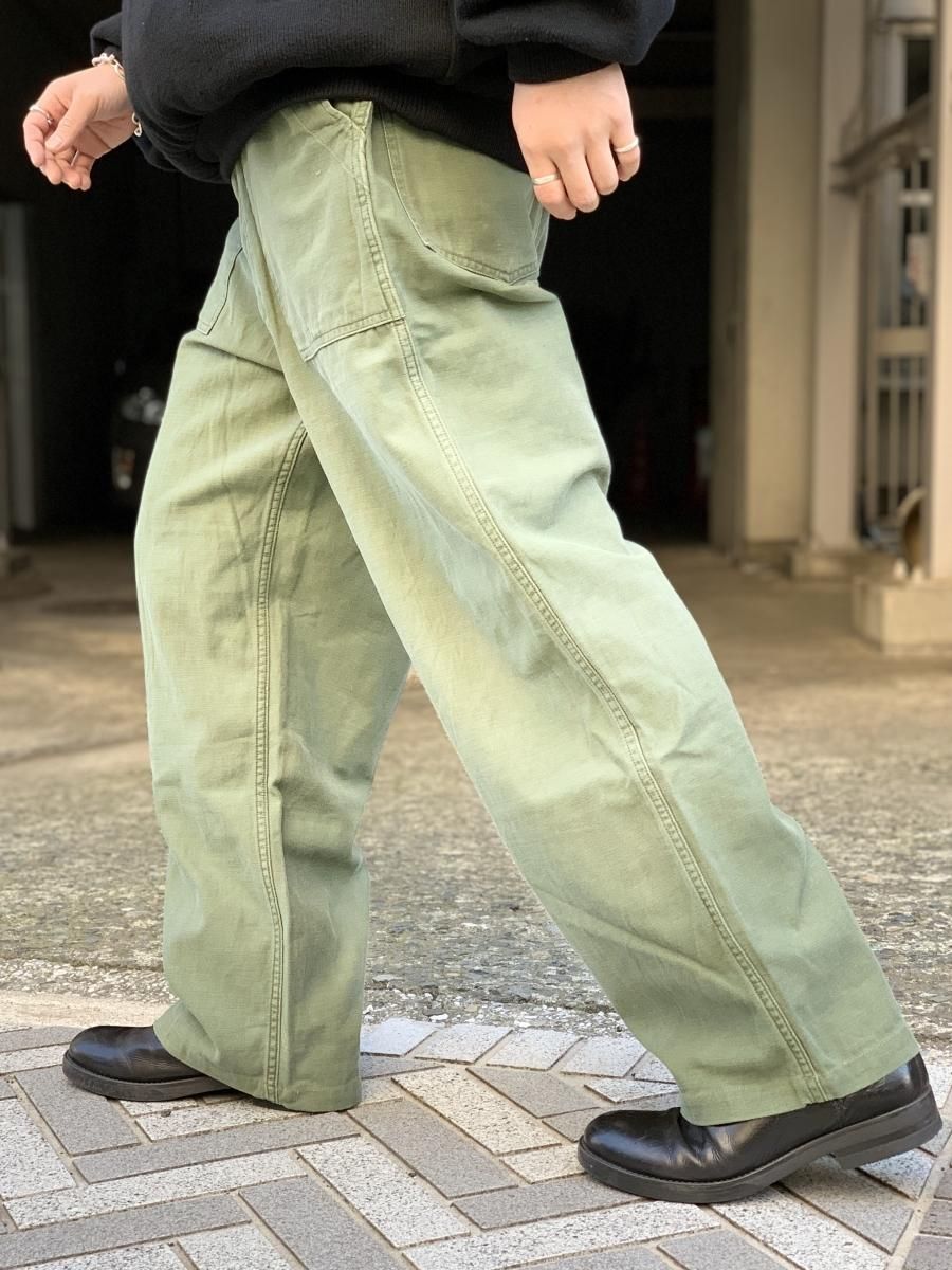 70s US ARMY OG107 Utility Pants オリーブ 実寸W32×L28 米軍 アメリカ