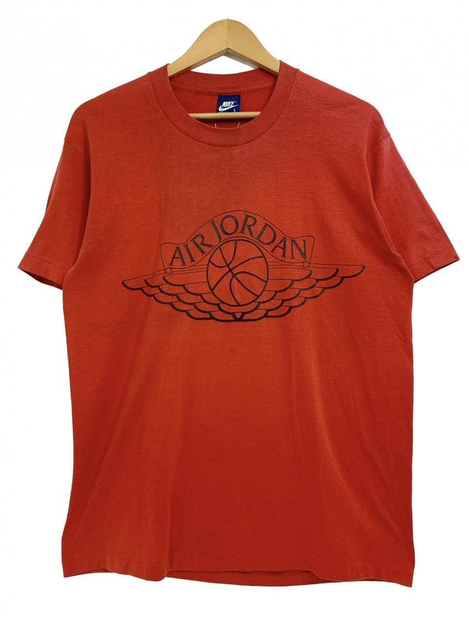 USA製 80s NIKE AIR JORDAN 1 Wing Logo S/S Tee 赤 L 紺タグ ナイキ ...