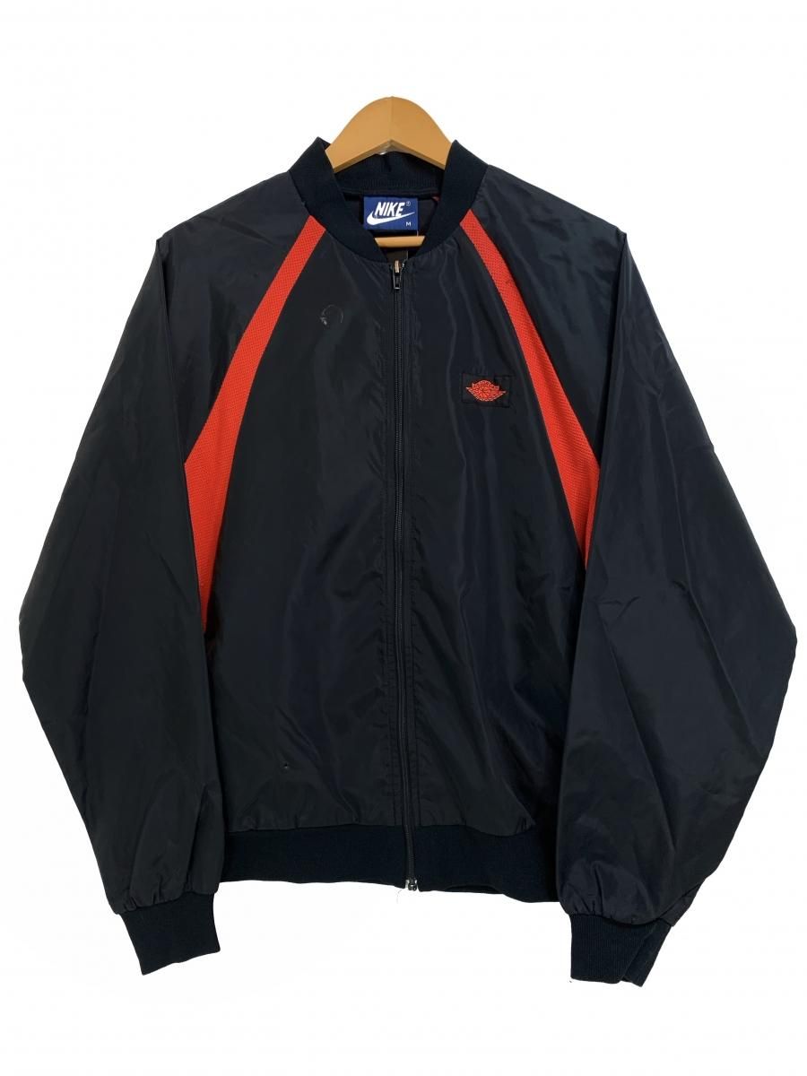 80s NIKE AIR JORDAN 1 Wing Logo Nylon Jacket 黒 M 紺タグ ナイキ ...