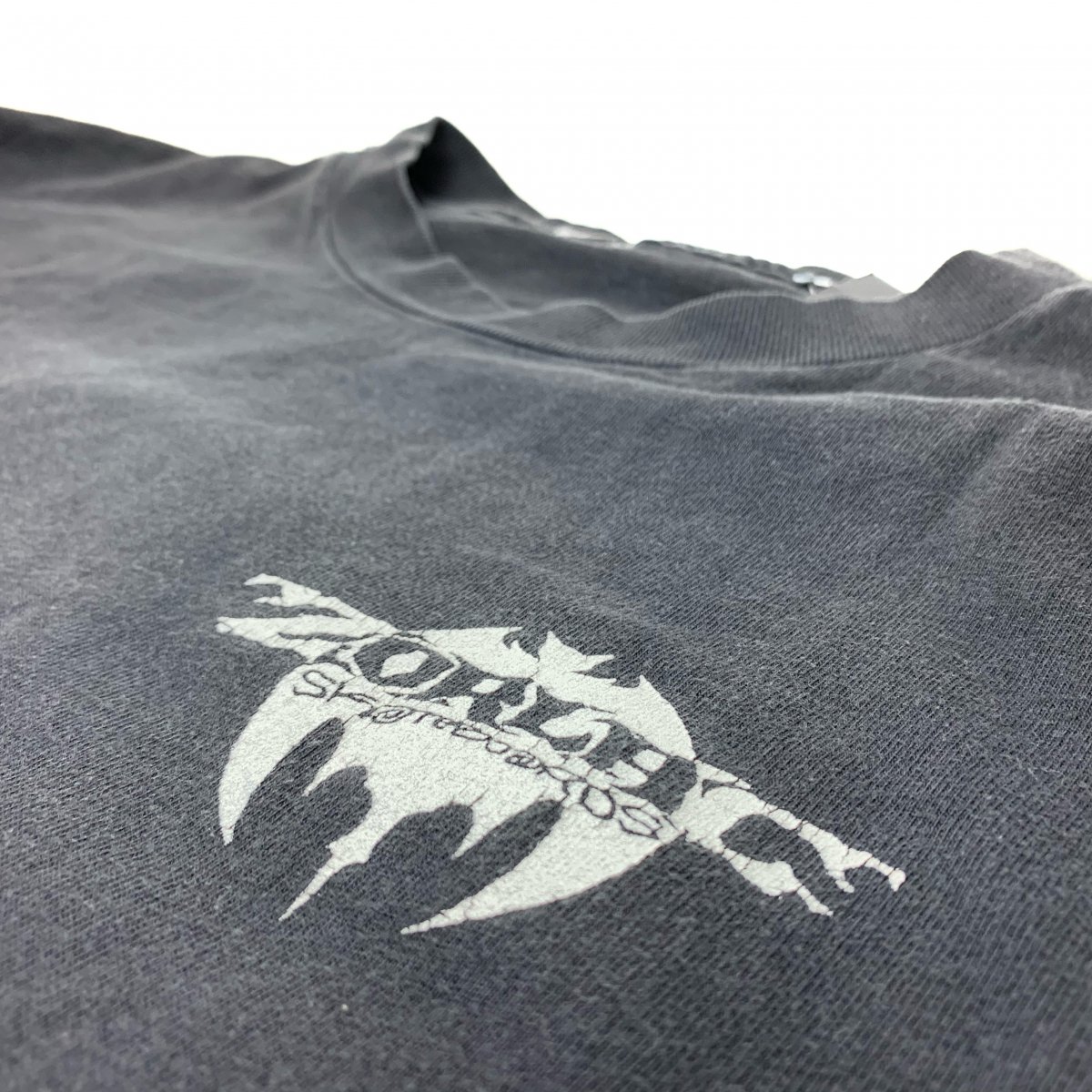 90s ZORLAC Logo Print L/S Tee 黒 L ゾーラック 長袖 Tシャツ ロンT