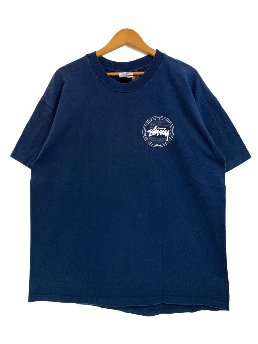 90s【stussy】紺タグ オールドステューシー USA製 tシャツ 紫 XL-