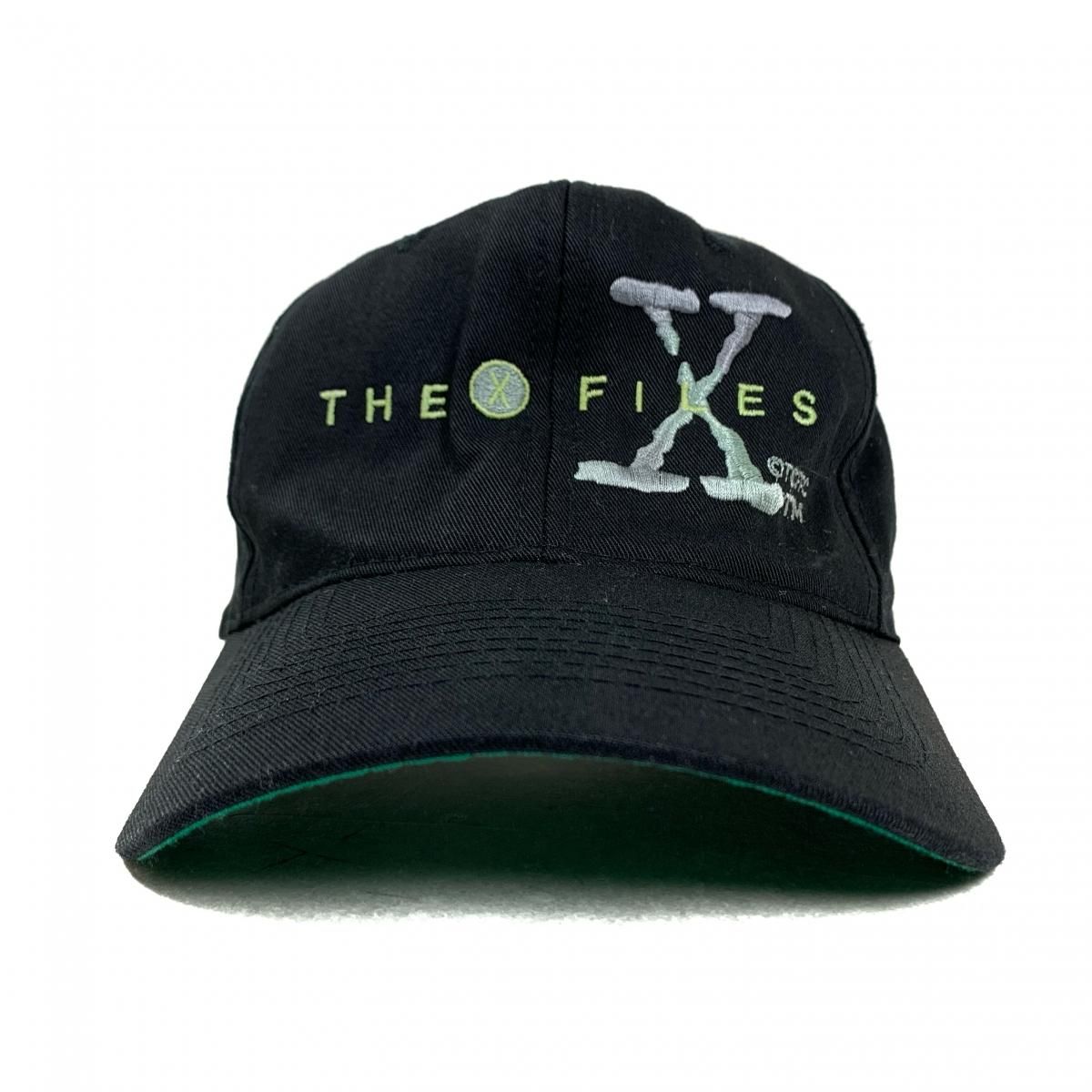 90s The X Files Logo 6 Panel Cap 黒 Xファイル キャップ 帽子 6パネル ロゴ 刺繍 コットン ブラック 映画 ムービー X Files Newjoke Online Store