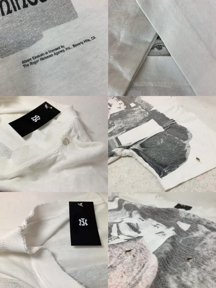 90s Albert Einstein Over Print S/S Tee 白 XL 90s Albert Einstein Over Print S/S Tee 白 XL