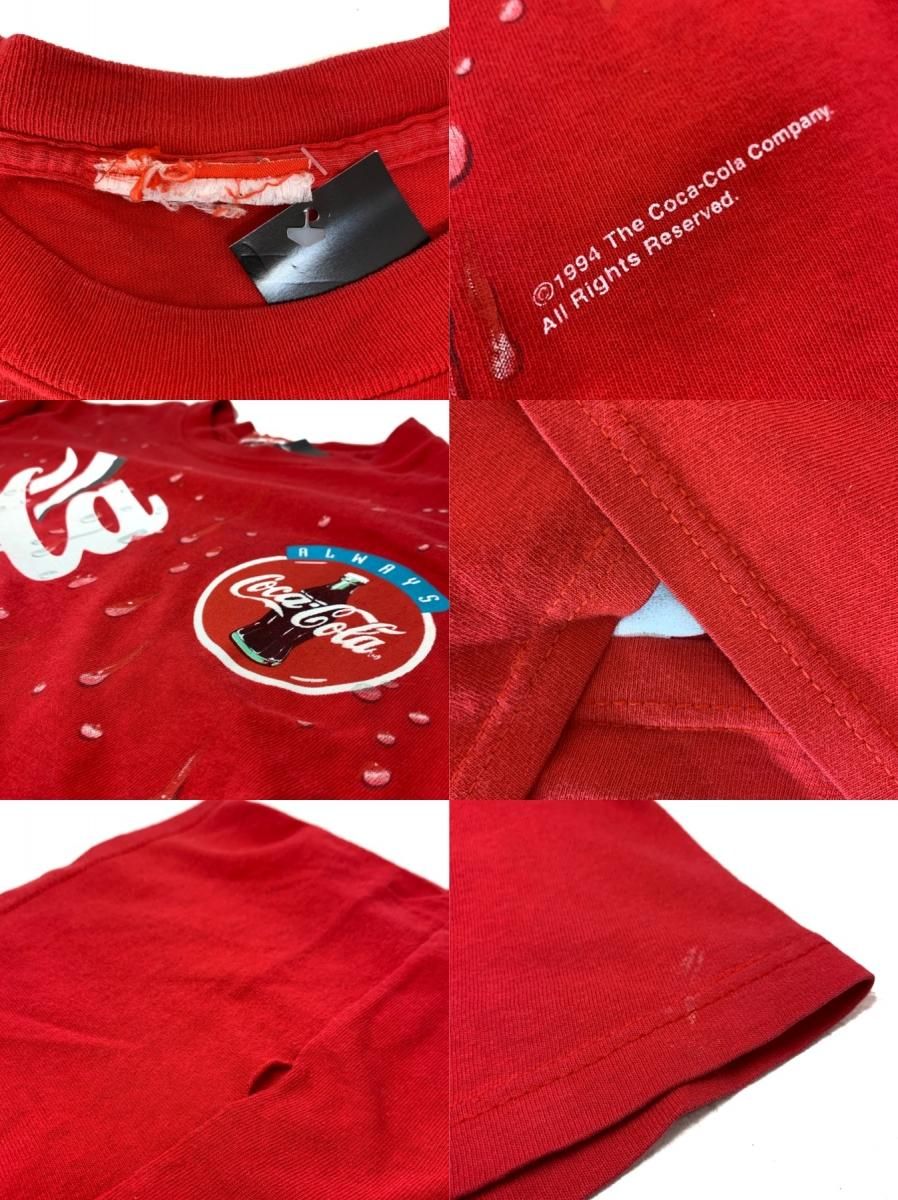 94年 Coca Cola Over Print S/S Tee 赤 XL 90s コカコーラ 半袖 94年 Coca Cola Over Print S/S Tee 赤 XL 90s コカコーラ 半袖