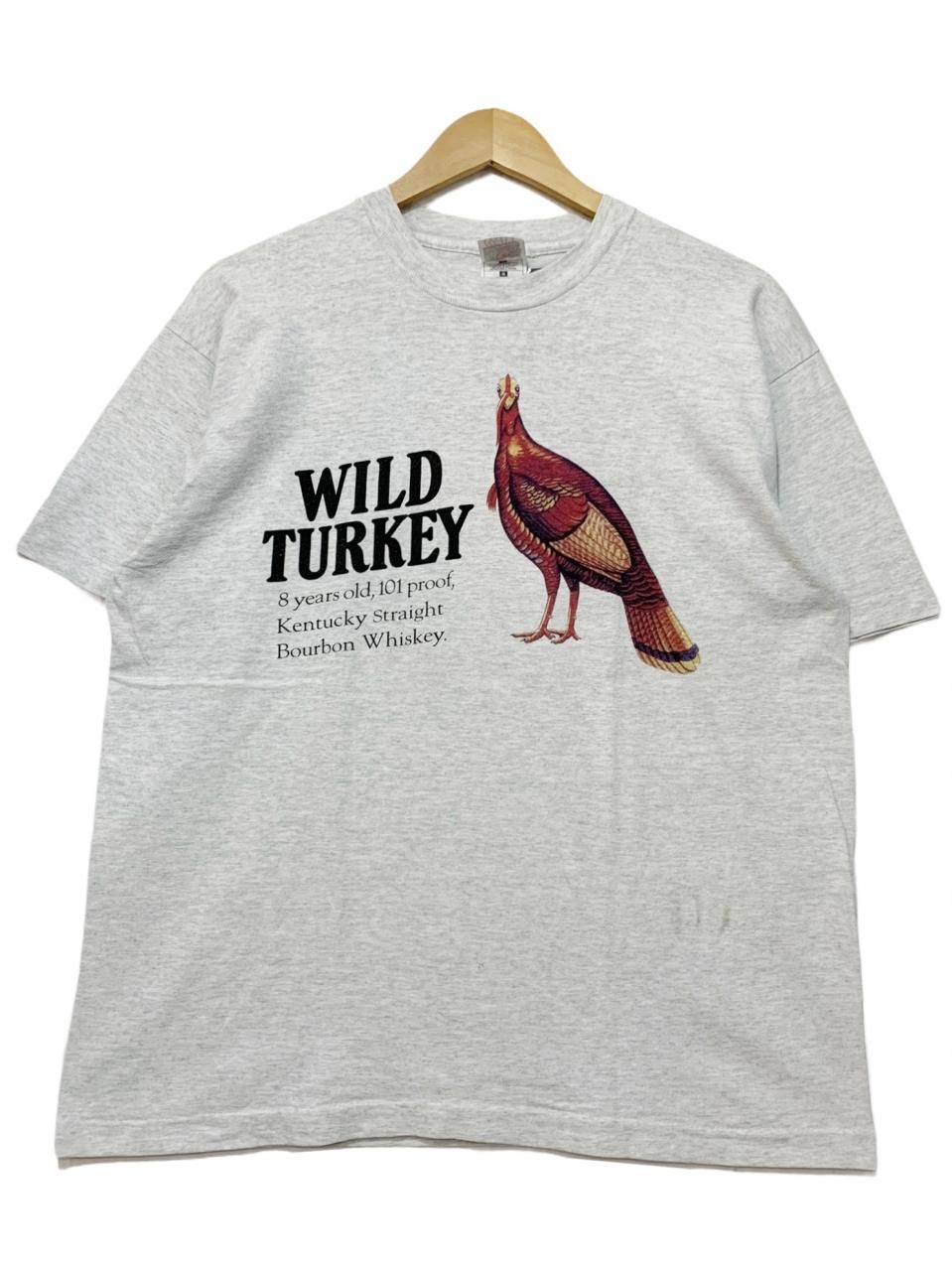 90s Wild Turkey Print S S Tee 灰 L ワイルドターキー 半袖 Tシャツ プリント 企業物 企業t ウイスキー アッシュグレー Newjoke Online Store