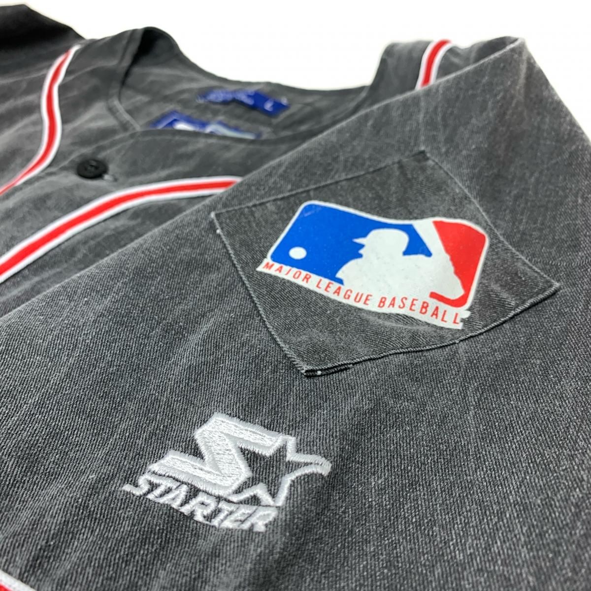 s STARTER "CHICAGO WHITE SOX" Baseball Shirt 黒 L スターター