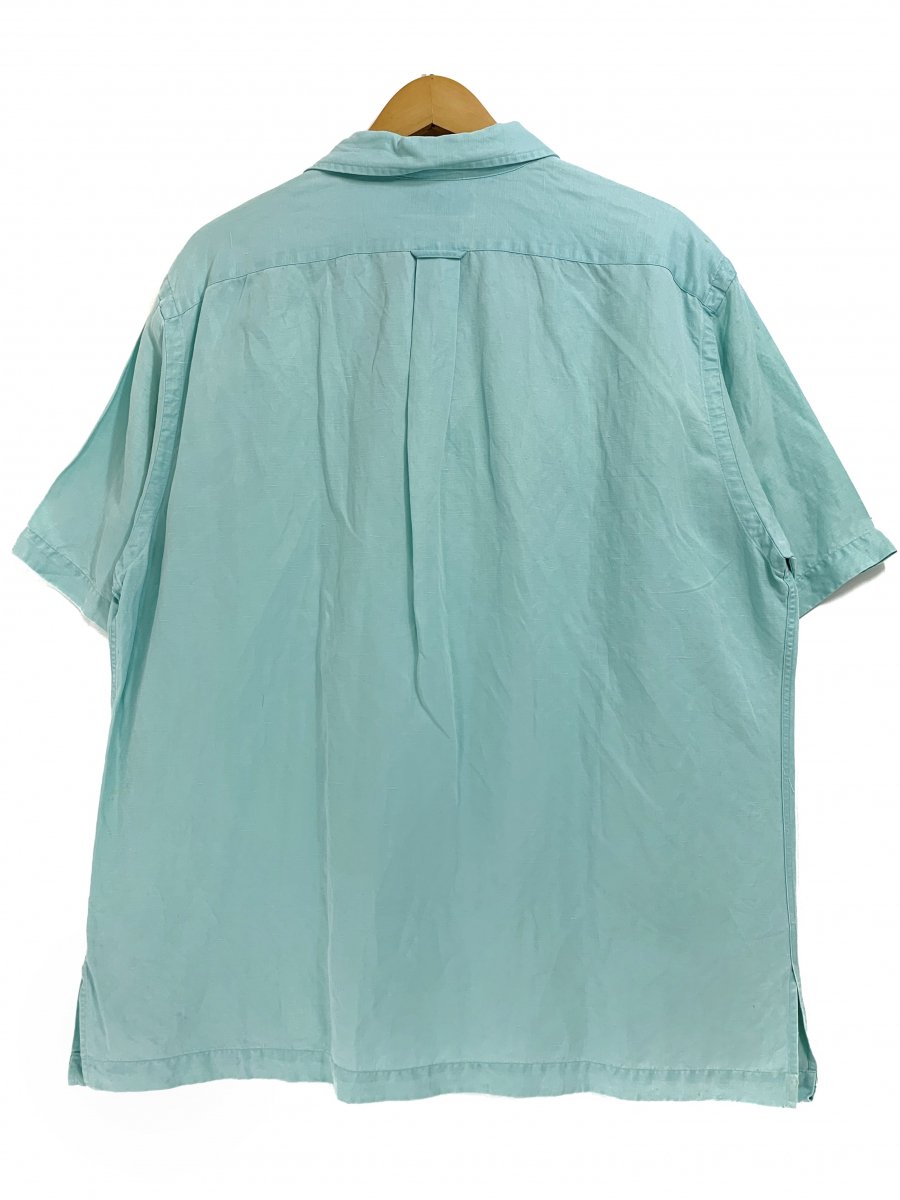 90s ビッグポロ 半袖シャツ caldwell  シルク 開襟オープンカラー