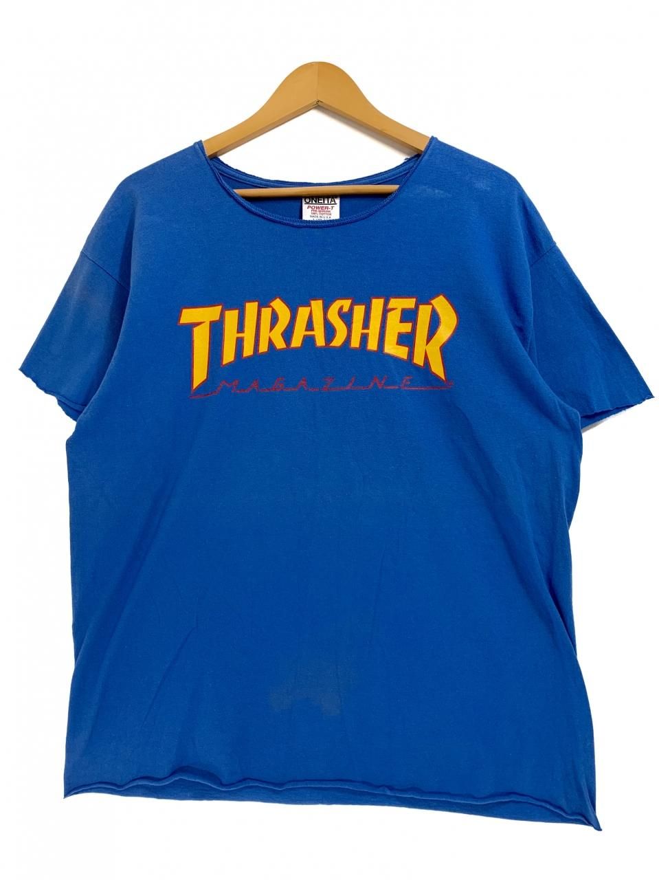 USA製 90s THRASHER Mag Logo S/S Tee 青 L スラッシャー マグロゴ 半袖 Tシャツ OLD SKATE  オールドスケート ONEITA ブルー - NEWJOKE ONLINE STORE