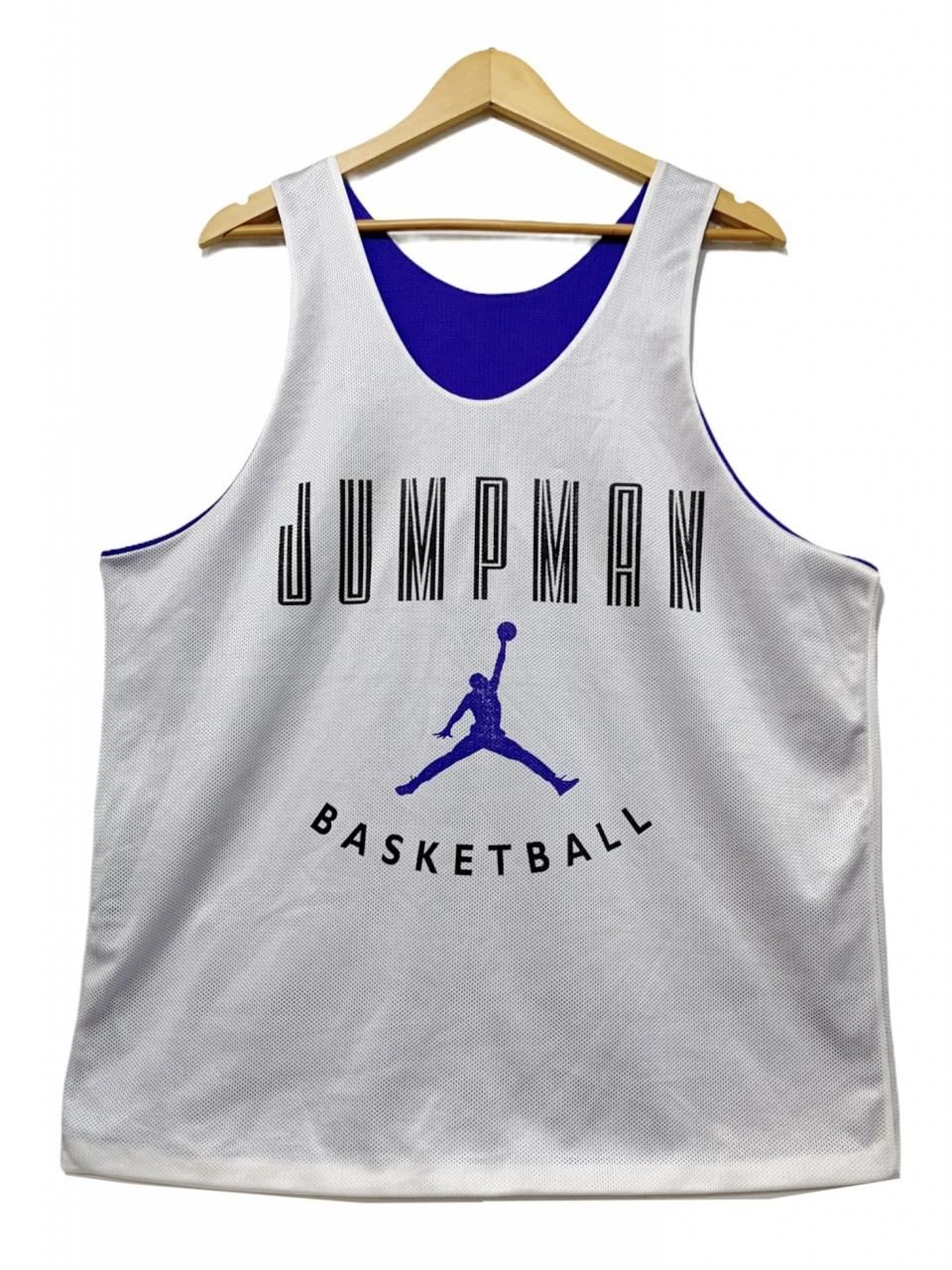 USA製 90s NIKE AIR JORDAN Reversible Tank Top 白紫 L 銀タグ ナイキ ...