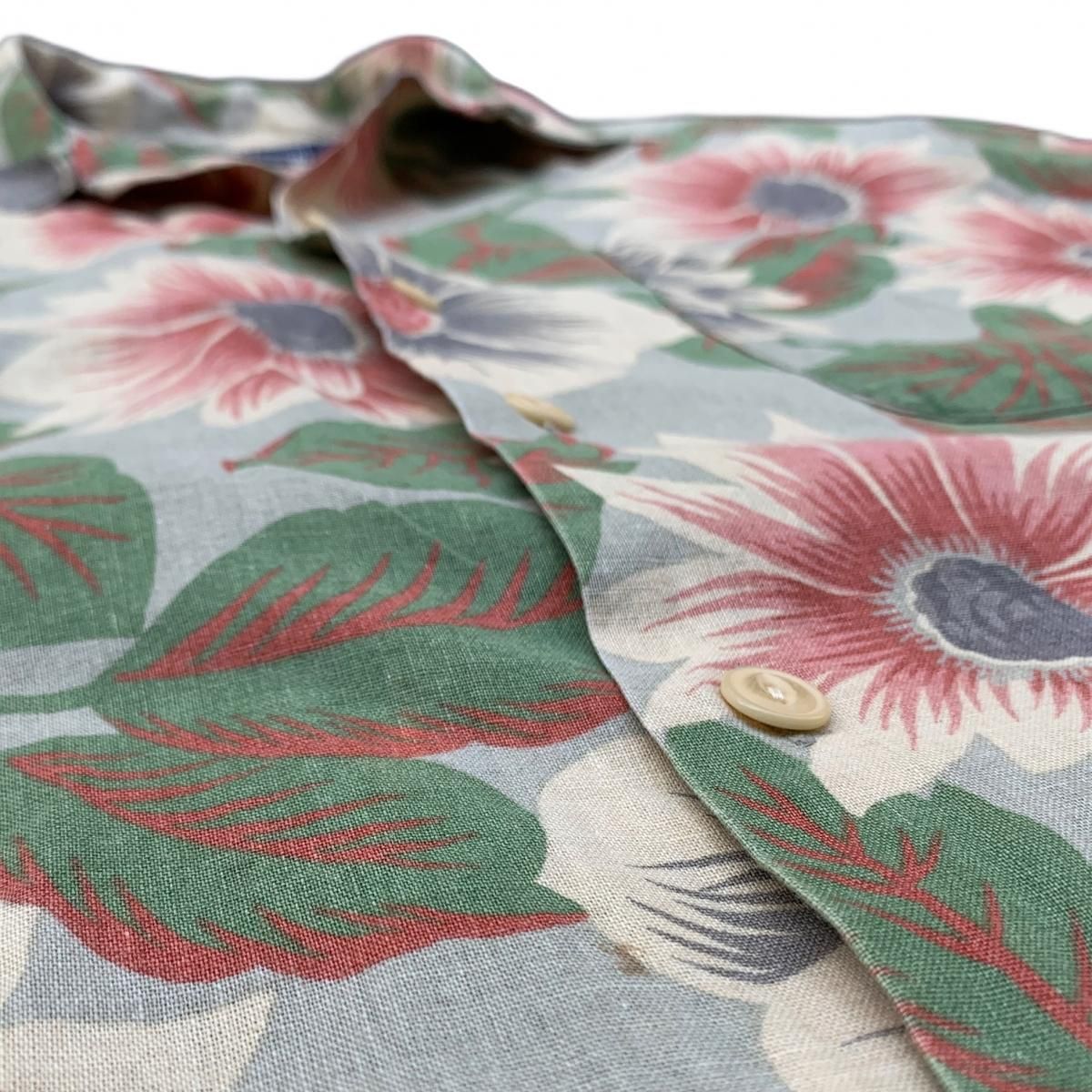90s Polo Ralph Lauren Cotton Linen Aloha Shirt マルチカラー