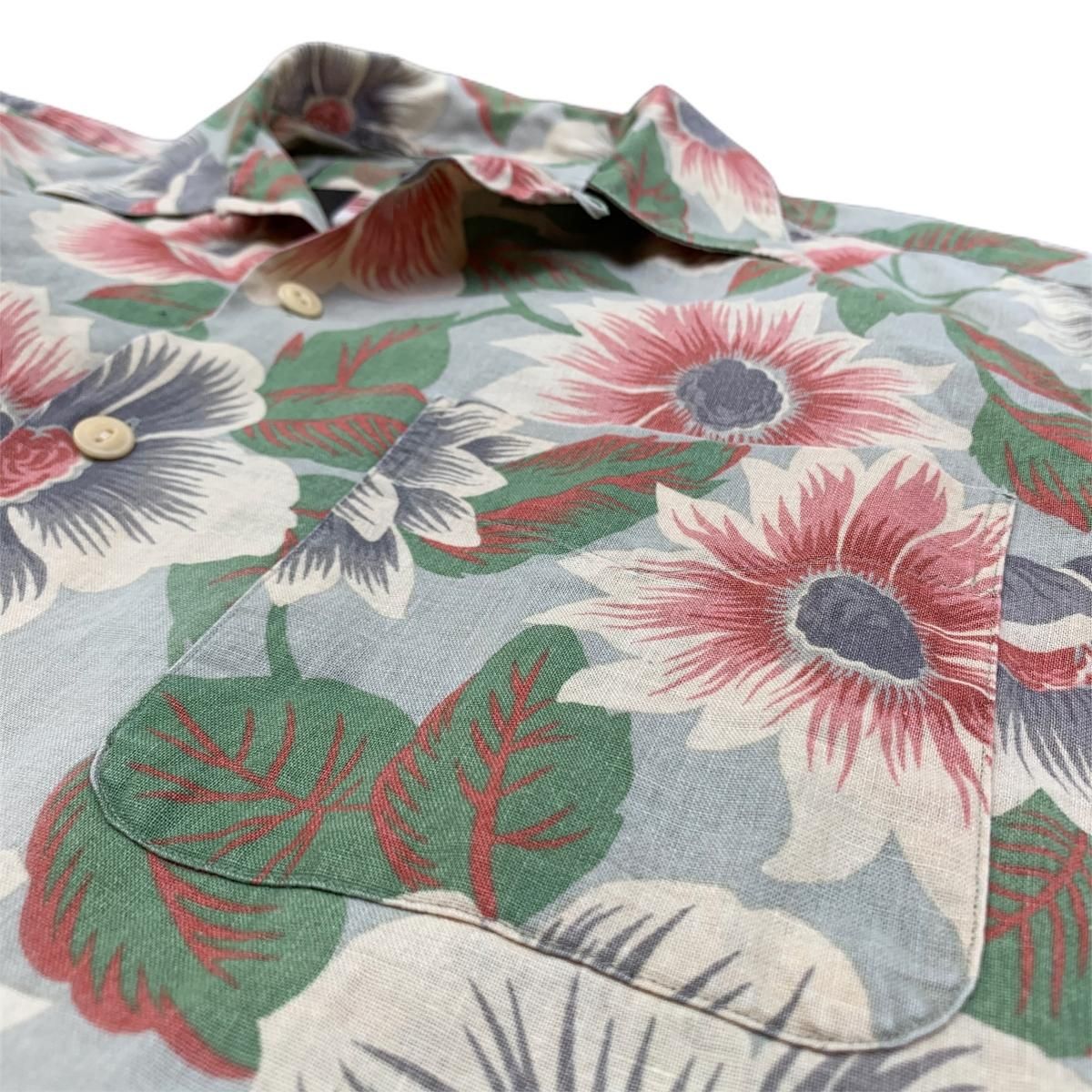 配送員設置 90s Polo Ralph Lauren Cotton Linen Aloha Shirt マルチカラー トップス