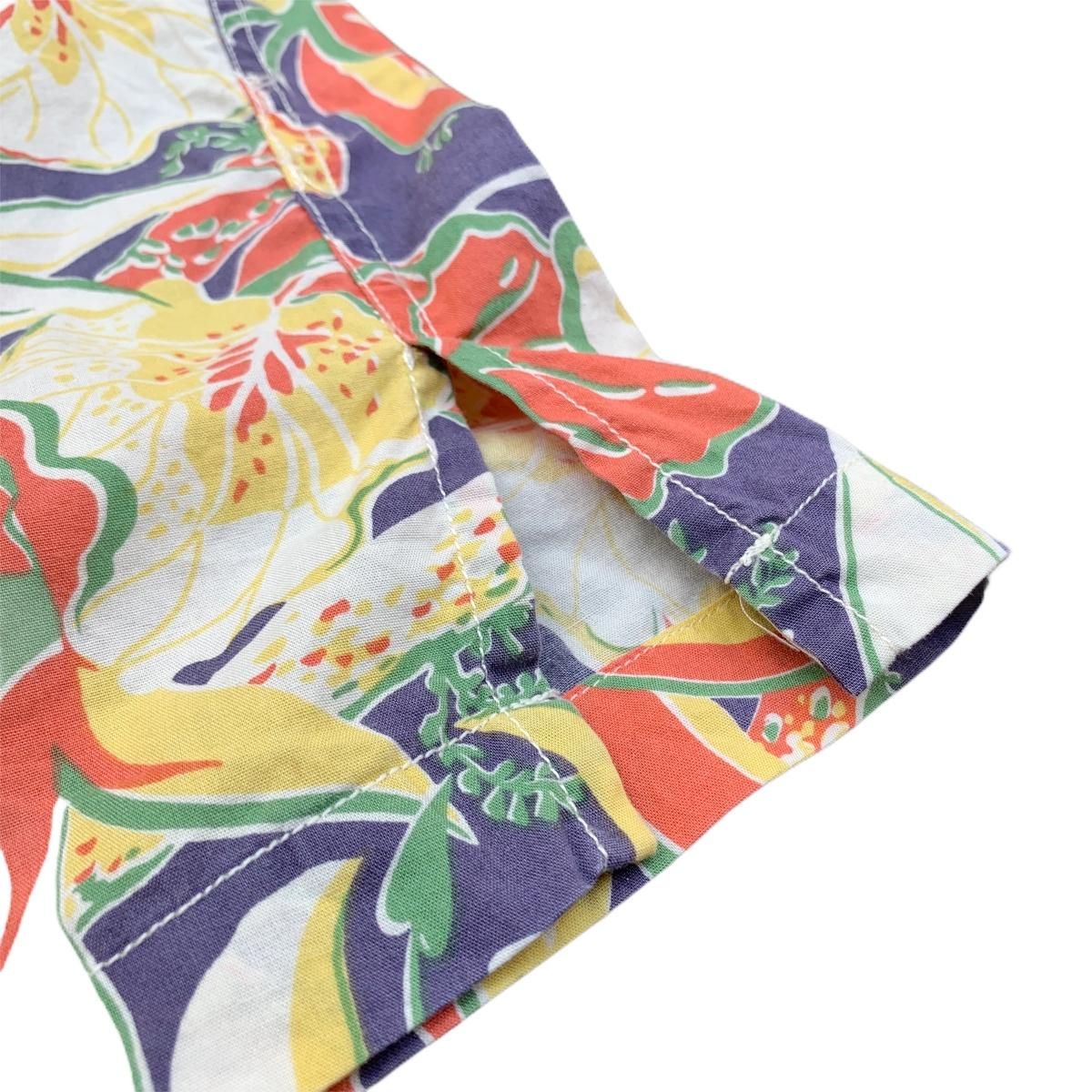 90s～00s POLO SPORT Cotton Aloha Shirt 紺黄 XL ポロスポーツ