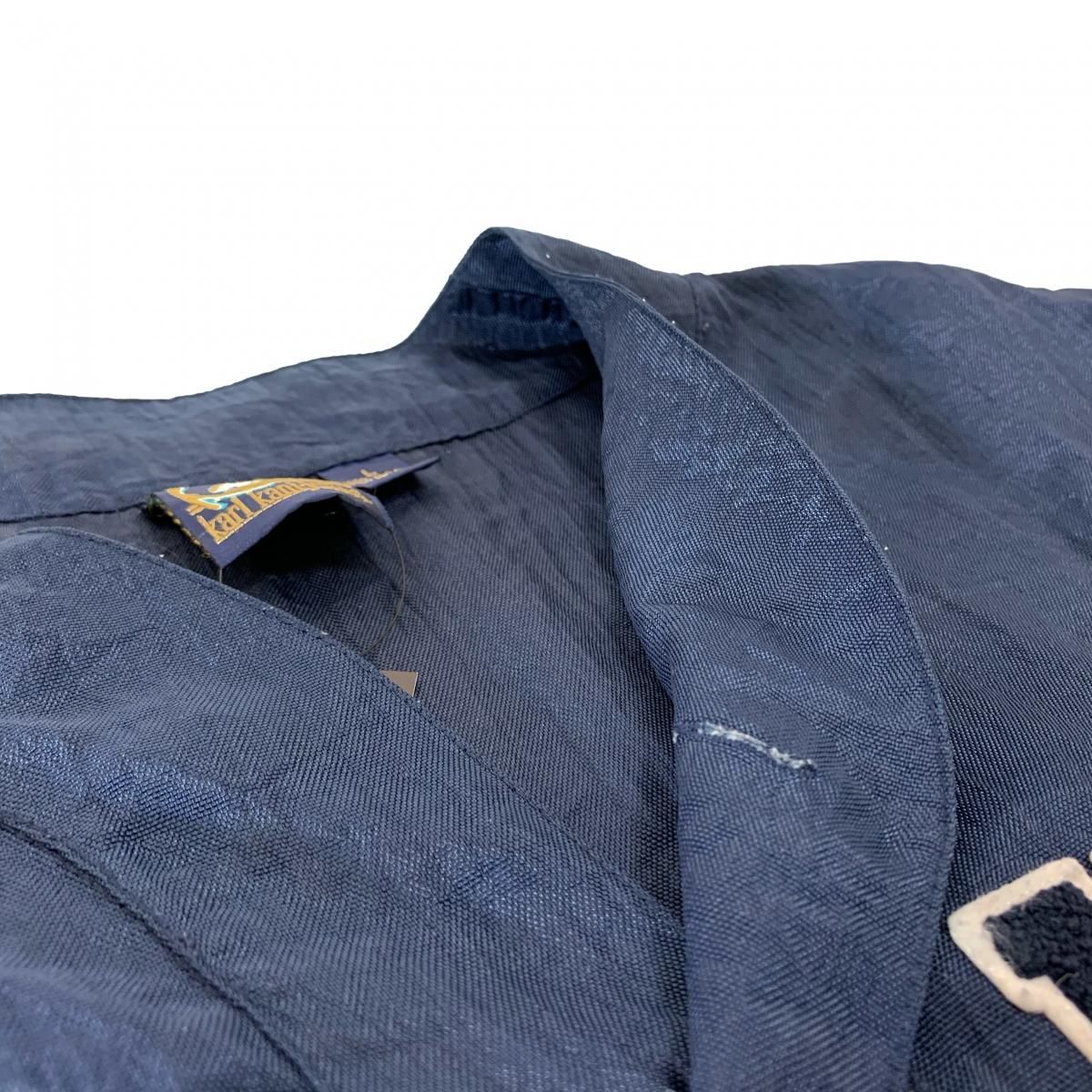 90s KARL KANI Nylon Pullover Baseball Shirt 紺 L カール 90s KARL KANI Nylon Pullover Baseball Shirt 紺 L カール
