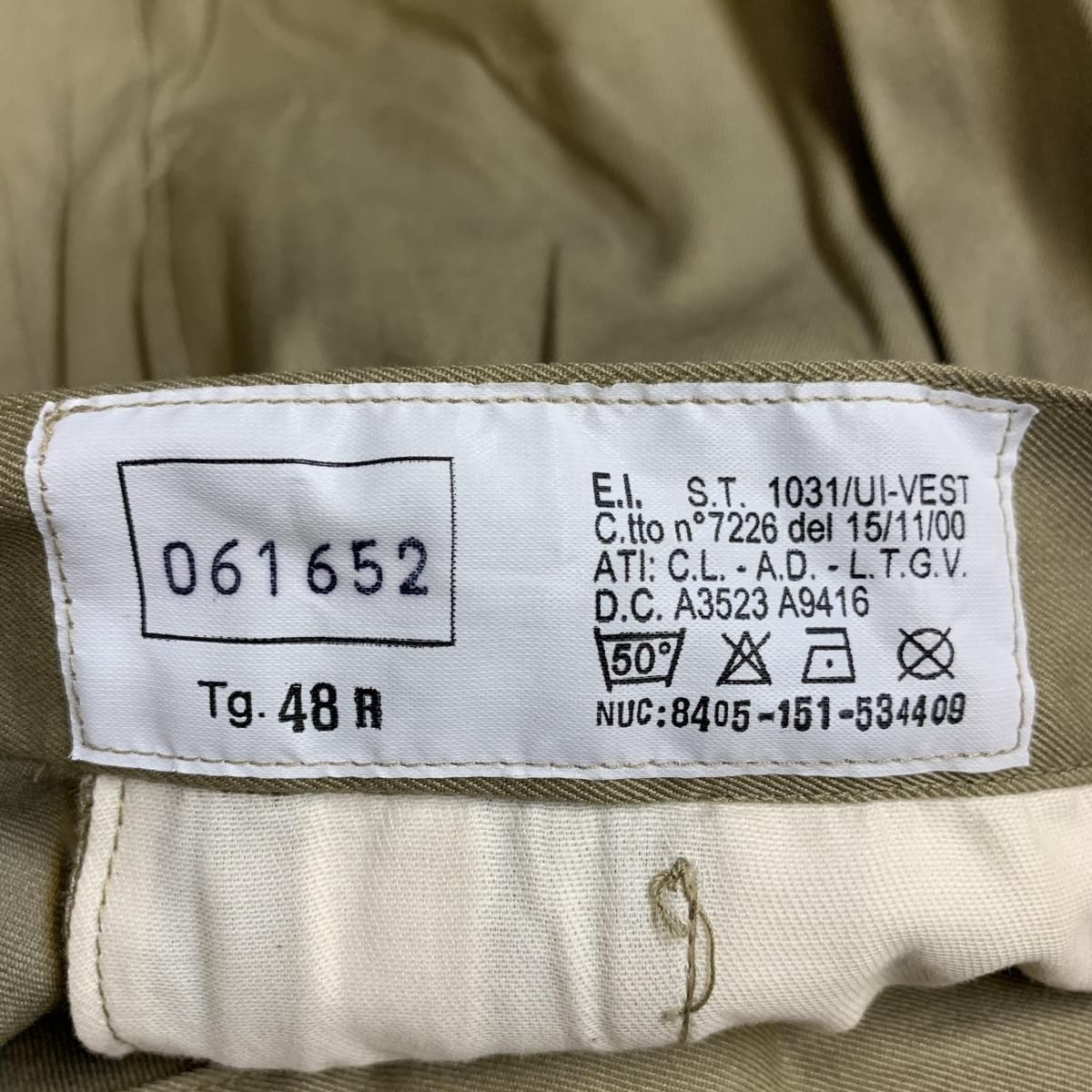 【デッドストック】80s CLOSED 48 初期 Made in Italy Deadstock 80s ITALIAN MILITARY 2 Tuck Chino Shorts カーキ 48