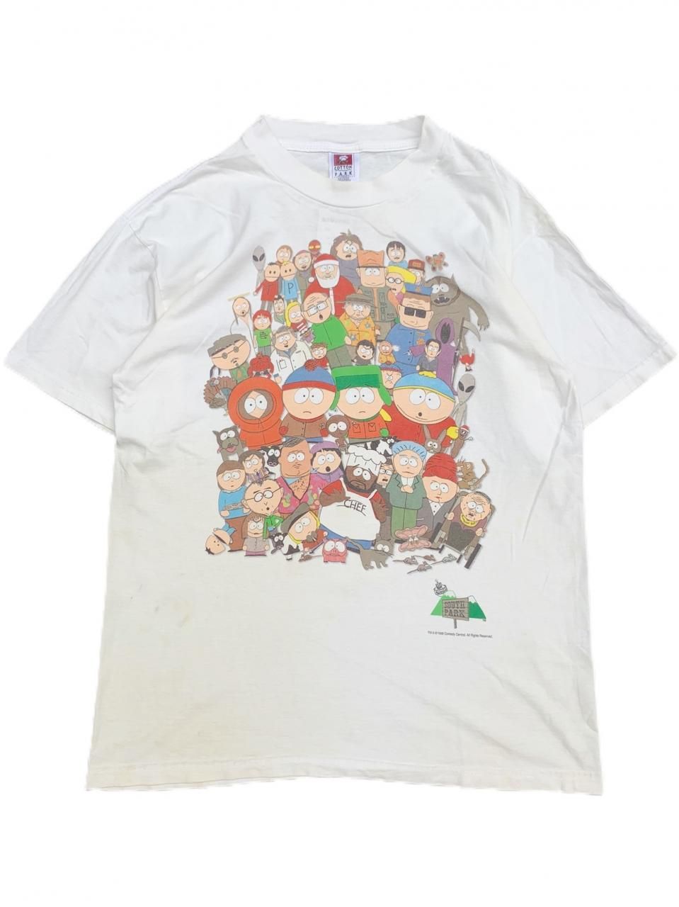 98年 South Park Print S S Tee 白 L 90s サウスパーク 半袖 Tシャツ プリント アニメ キャラクター コメディーセントラル ムービーt 1998 古着 Newjoke Online Store